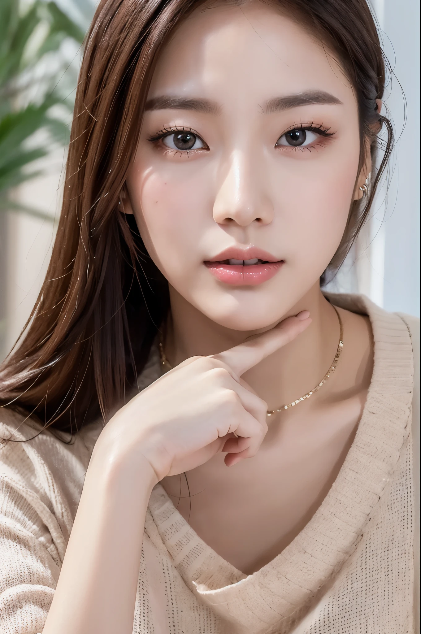 ulzzang-6500-v1.1, (RAW photo:1.2), (photogenuineistic), ( genuine: 1.4), (muste piece), ((highest quality, 8k, masterpiece: 1.3)), sharp focus: 1.5, The beauty of fluorescent tops, shorts, Gorgeous gravure idol, pink eyeliner under the eyes,