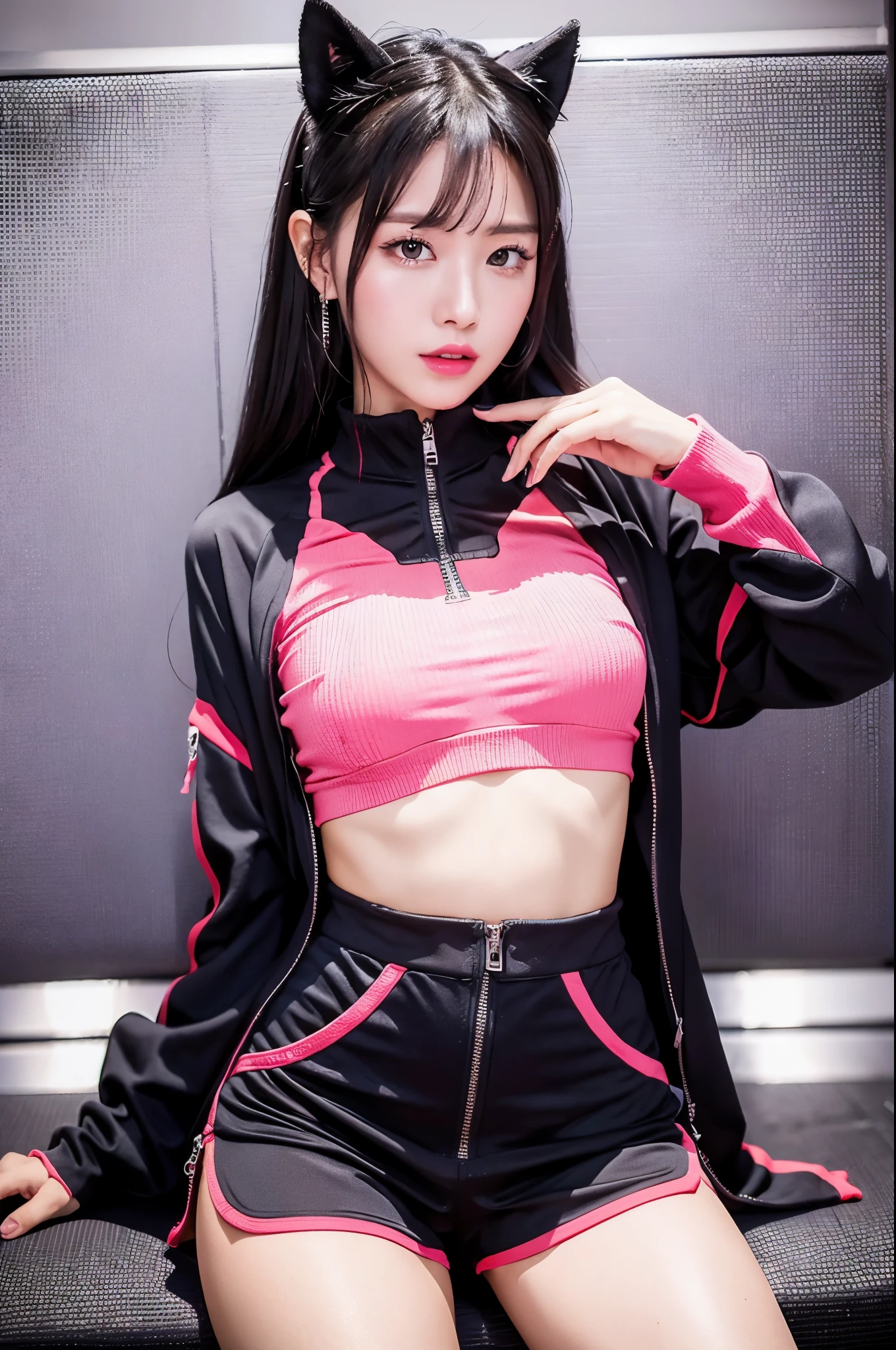 (NSFW), 1womanl, Solo, 24 year old, 7headed body, (cute face), (Ideal ratio body proportions), School Grounds, Dark blue leggings, ((Old gym clothes for Japan)), Looks Back, (((Point your butt at the camera))), (((emphasis on the buttocks))), Wet, Clothes are see-through, Smiling smile, long , de pele branca, small tits, A slender, Dark hair, short-hair, beauty legs, Small buttocks, Skinny Legs, surrealism, Cinematic lighting, depth of fields, One-person viewpoint, F/1.8, 135 mm, nffsw, masutepiece, ccurate, Anatomically correct, Textured skin, Super Detail, high details, High quality, awardwinning, Best Quality, hight resolution, 8K