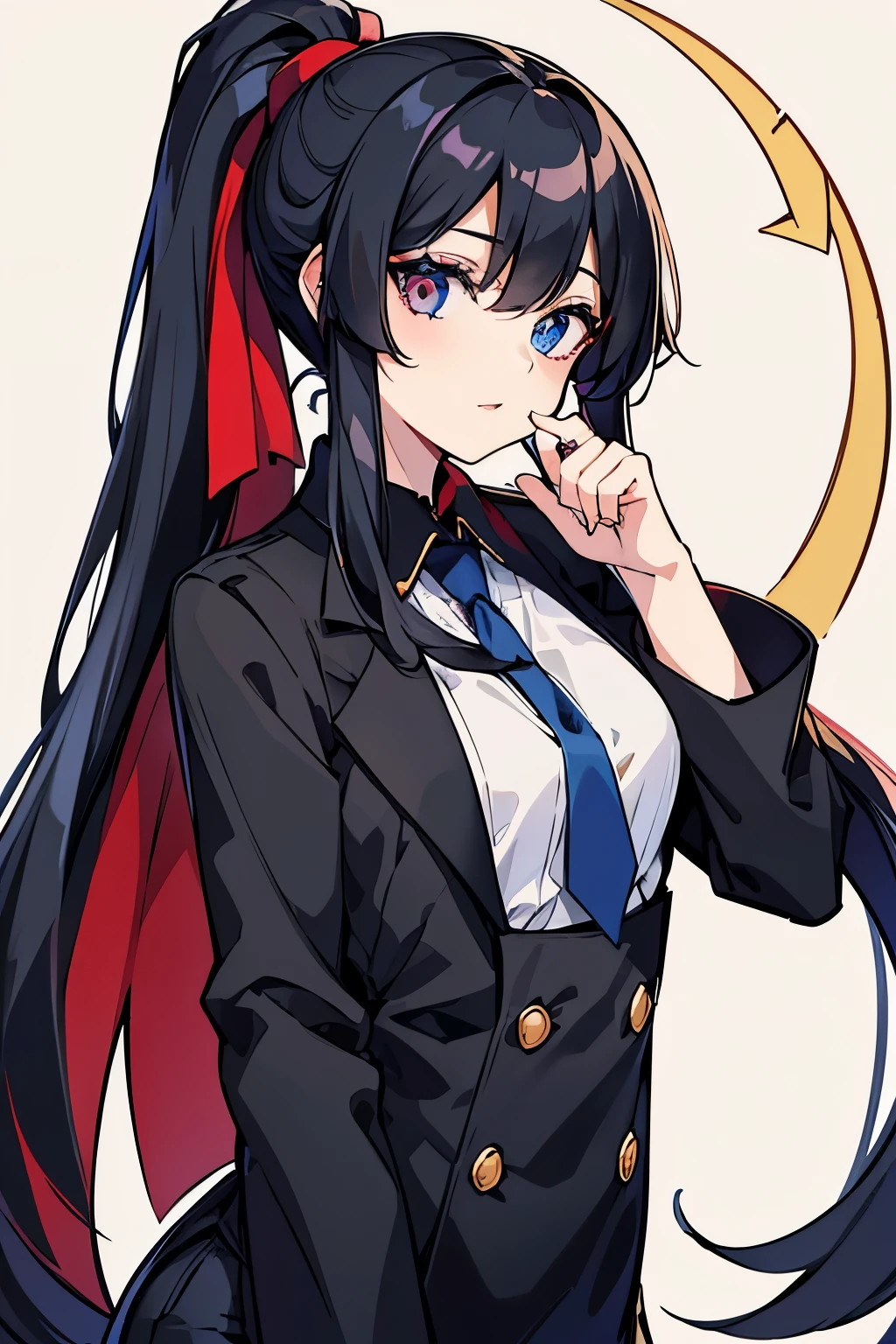 The right eye is blazing red