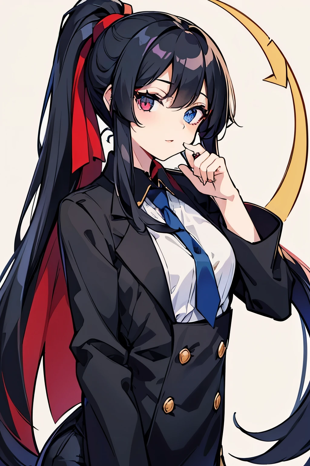 The right eye is blazing red