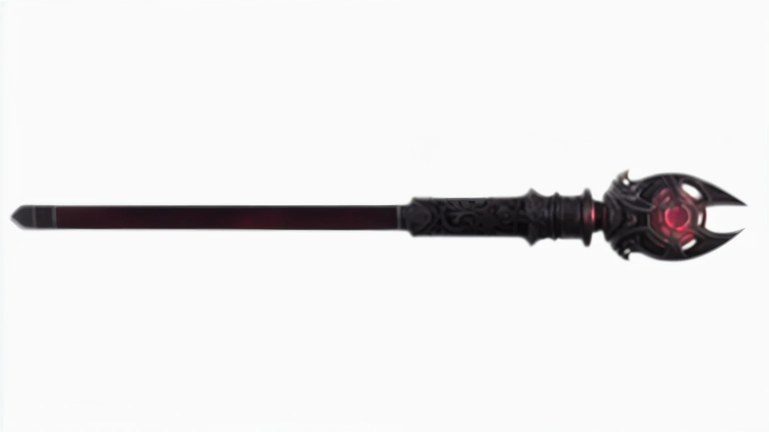 a close up of a sword with a red light on it, wand, draconic staff, long trunk holding a wand, wizard magic staff, intricate fantasy spear, wands, dragon staff, polearm, magic wand, glowing draconic staff, scepter, realistic lance, magic wooden staff, polearm glaive, spear, magic staff, holding wand