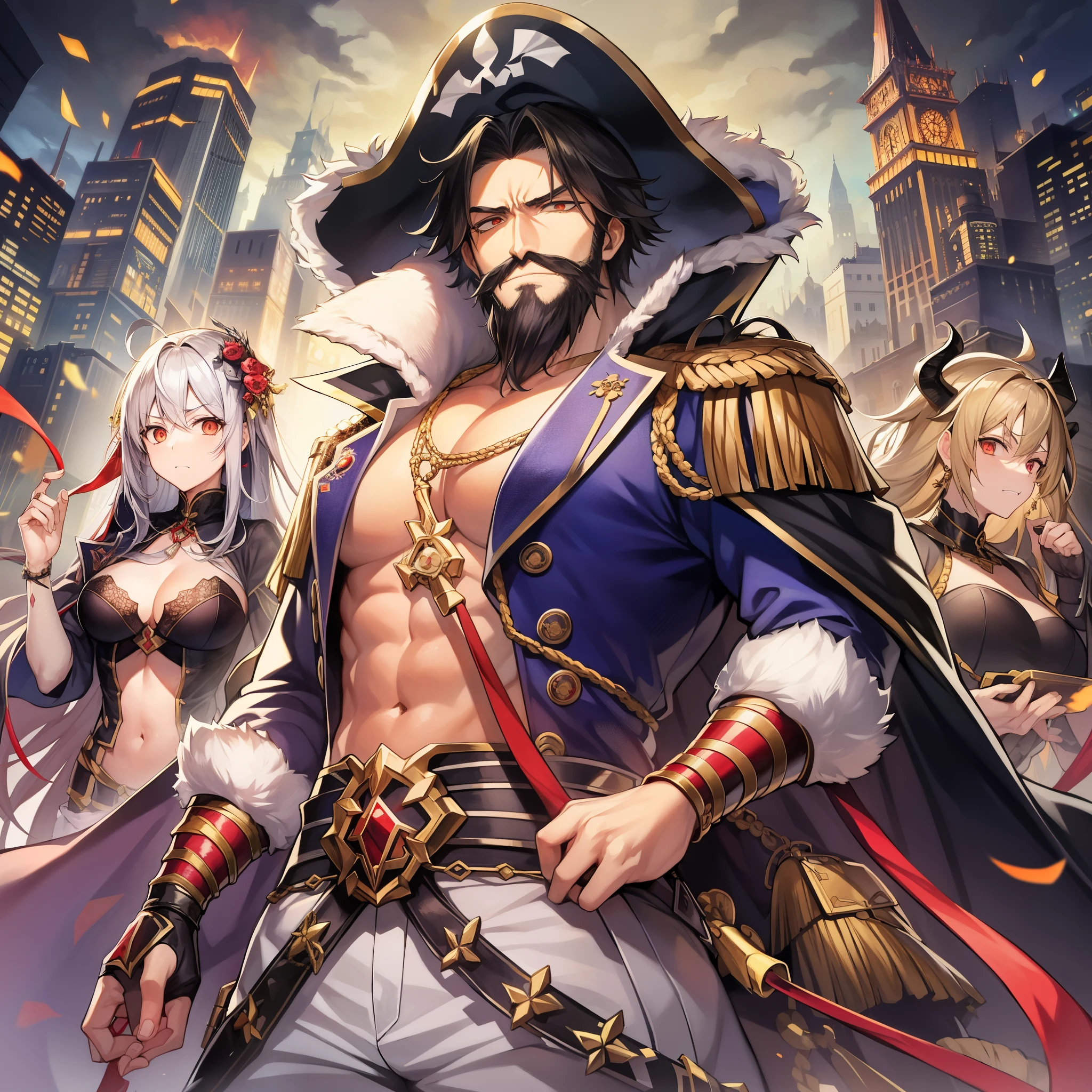 Fate/Grand/Order、caribbean、black beard、edward teach、black hair、black beard、black cloak、red pants、golden necklace、middle-aged otaku、creepy otaku、(((clawed man)))+++、「Iの怒りが有頂天!」、「Go degozaru Go degozaru!I自慢の大砲も大変な事に!?『queen anne's revenge(queen anne's revenge)』Age of Discovery、big pirate、Big Villain、black beard海賊団、big giant、muscular、big pirateとしての覇気とカリスマ性、((Boat:Queen Anne's Revenge))、I、Dufufufu、「I couldn't find a chance to rest my head until just before I died.」「A wise man playing a fool」、For a rich beard、There are fuse wires woven in here and there.、rotten々The glowing eyes are said to be exactly that of the goddess of hell.。Sometimes he shows his fangs to his subordinates on a whim.、Therefore, his subordinates feared him as the devil incarnate.。Twenty sword wounds、Even after receiving five bullets, he continued to fight with an angry expression on his face.、It is said that he finally gave out and died while loading his gun.。