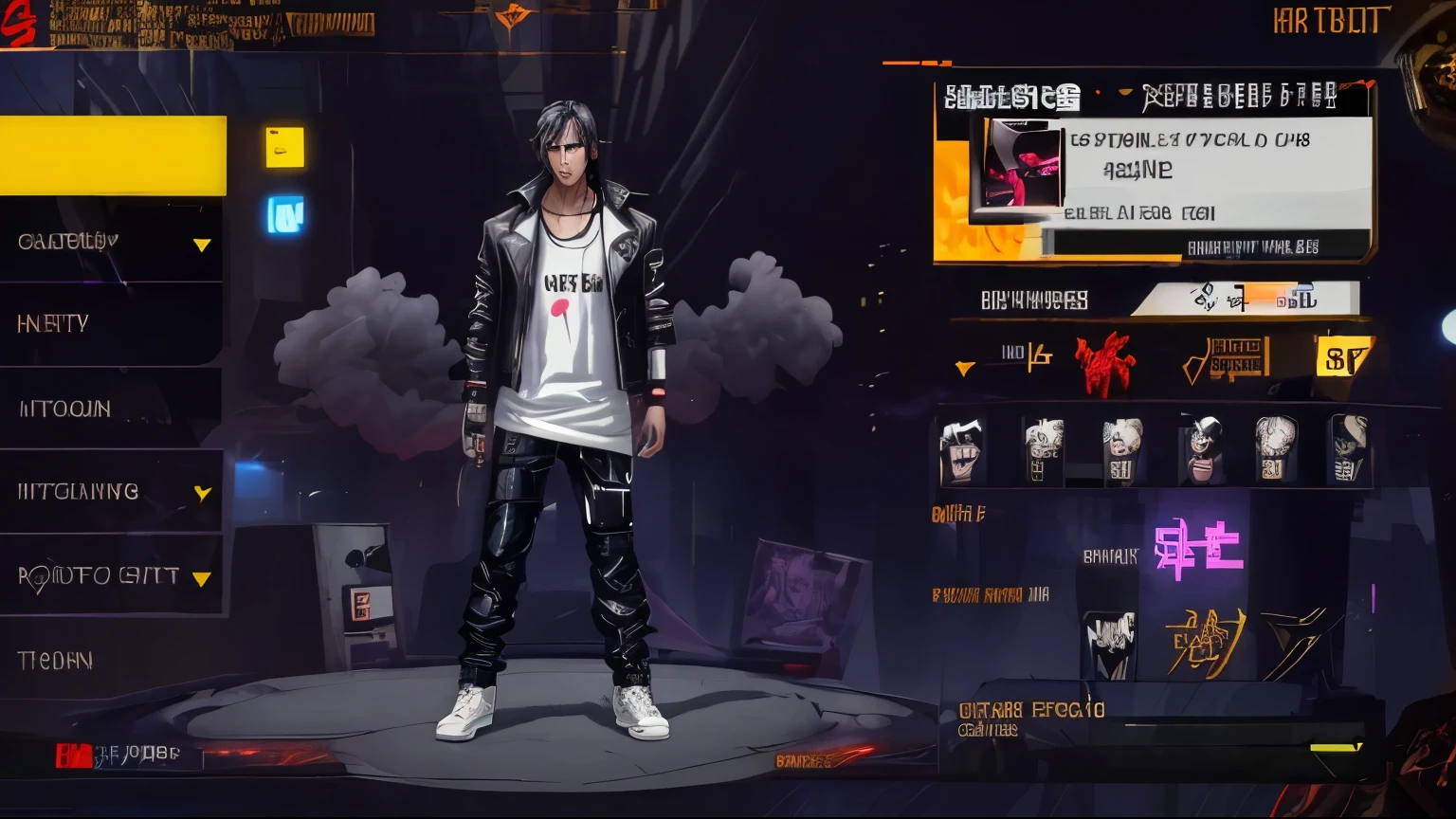 young male, black hair, dark eyes, serious face, detective, black jacket, white t-shirt, smoke, cyberpunk city, hd, highres