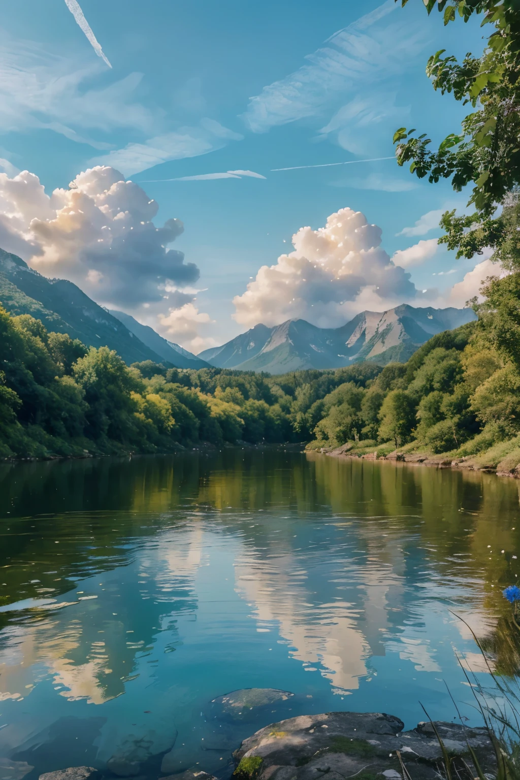 (bluesky, beautiful views), (vibrant colors, vivid skies), (nature, serene landscapes), (golden sunlight), (endless horizons), (puffy white clouds), (peaceful atmosphere), (gentle breeze), (tranquil scenery), (soaring birds), (sparkling rivers), (lush greenery), (majestic mountains), (refreshing vibes), (dreamlike realm), (harmonious nature), (serenity at its finest), (awe-inspiring beauty), (calm and relaxing), (heartwarming tranquility), (masterpiece:1.2), (highres, HDR), (ultra-detailed), (realistic), (photorealistic:1.37), (UHD, studio lighting), (bokeh,sharp focus), (vibrant colors), (physically-based rendering), (incredible attention to detail), (breathtaking landscapes), (sublime natural wonders), (dreamy escapadeelancholic splendor), (ethereal charm), (under the open sky), (blending with nature), (nature's symphony), (endless wonders), (serene vistas).