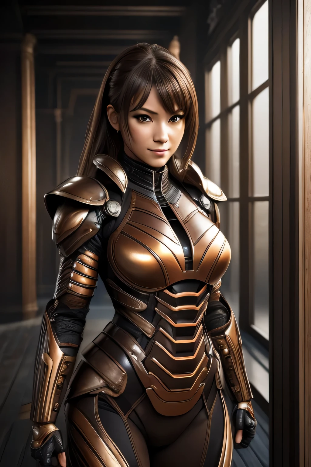 (High resolution,masterpiece,highest quality,Very detailed CG, anime, official art:1.4), realistic, photograph, amazing detail, everything is complicated, shiny and glossy,Amazing number of layers, 8K wallpaper, 3D, sketch, cute, figure,( alone:1.4), perfect female proportions,villain&#39;s daughter, (Fusion of dark brown cockroach and lady:1.4), (brown cockroach woman:1.2), (brown cockroach woman:1.2), (Fusion:1.2), (alone:1.4), (evil smile:1.2), muscular, abs, (Cockroach brown exoskeleton bio insect suit:1.4), (Cockroach brown exoskeleton bio insect armor:1.2), (brown transparent cockroach feathers:1.4), (Antennae of brown cockroaches:1.3),
