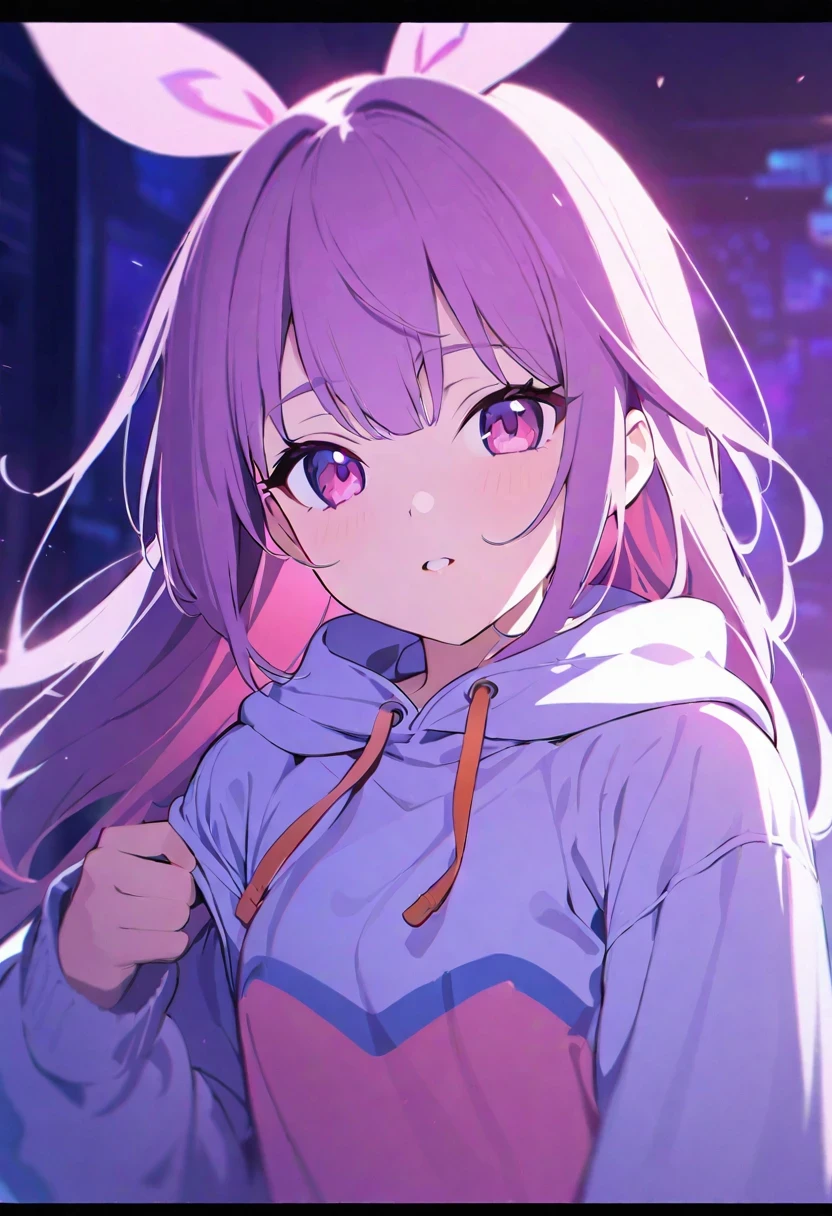 ancient stone jewelry/(Holographic live broadcast/),1 girl, (Wearing a cropped bunny hoodie:1.5), immersive background, global illumination, natural lighting, (Beautiful and delicate eyes, symmetrical eyes), (8k, original photo, masterpiece, High-detail RAW color photos, best quality, High-detail CG unified 8K wallpaper), (best shadow, Best Illustration), Physically based rendering, high contrast, colorful,
