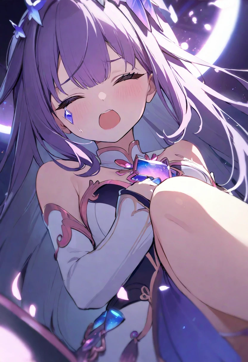 ancient stone jewelry/(Holographic live broadcast/), girl suffers、Open your little mouth