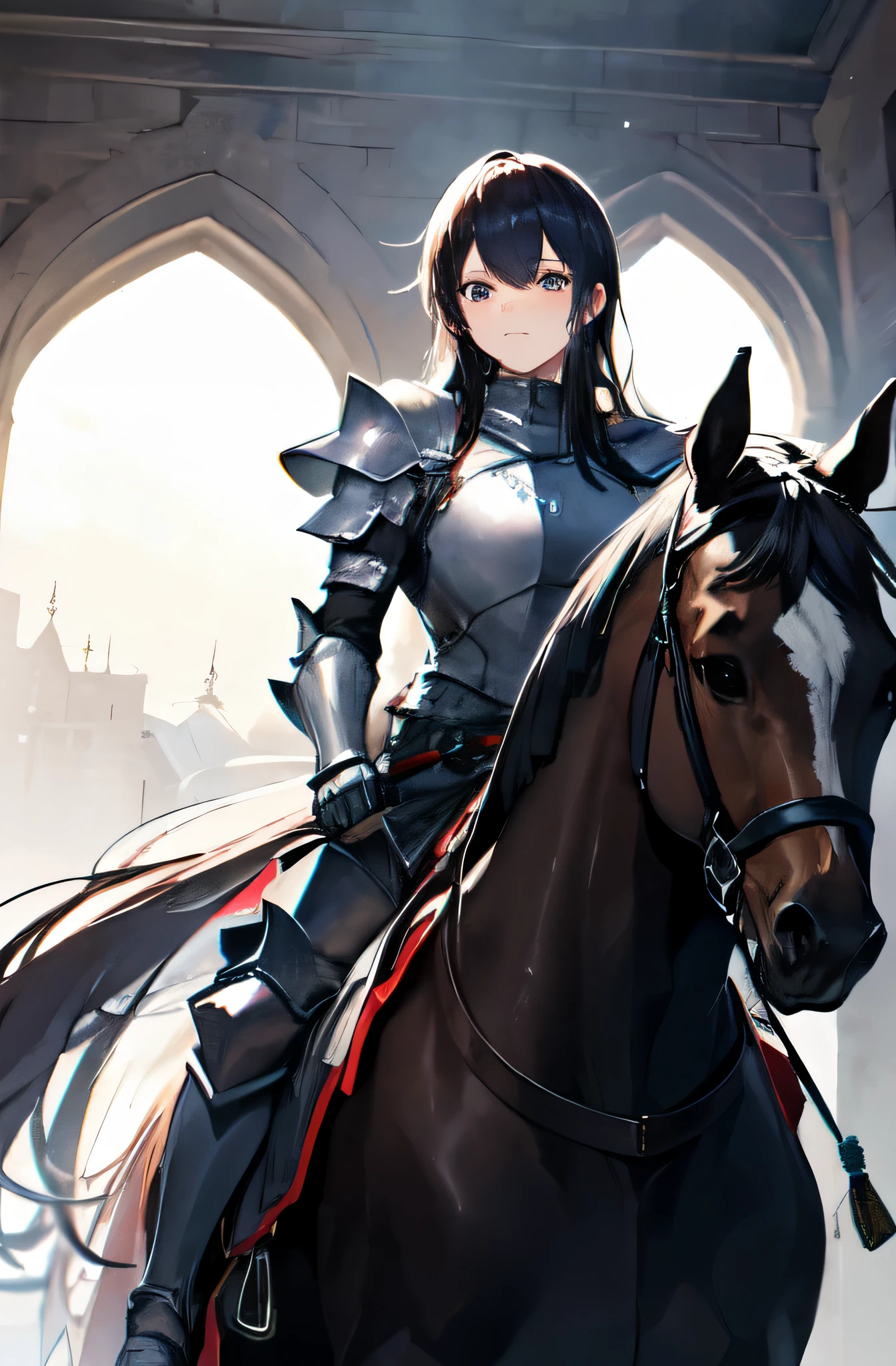 knight、Erotic、armor、ride a horse