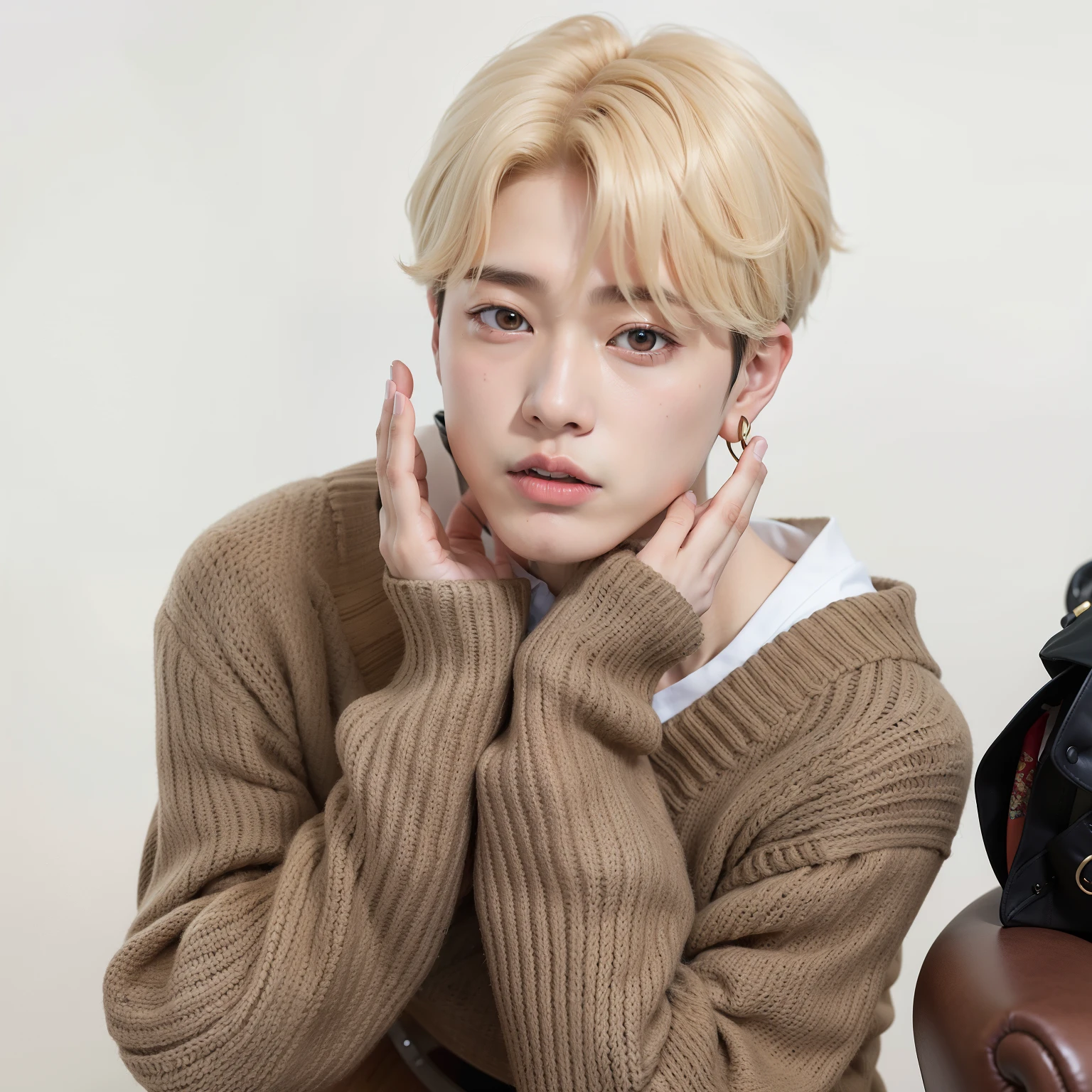blurred image of a man in a hat sitting on a chair, Jinyoung Shin, adorable and pale korean face, Jung Jaehyun, Ulzzang inteligente, hyung tae, Taehyung comendo batatas fritas Gucci, Cai Xukun, Yanjun Chengt, taejune kim, Kim Doyoung, Hong junho hyung, Jaeyeon Nam, young pale angel, Jungkook