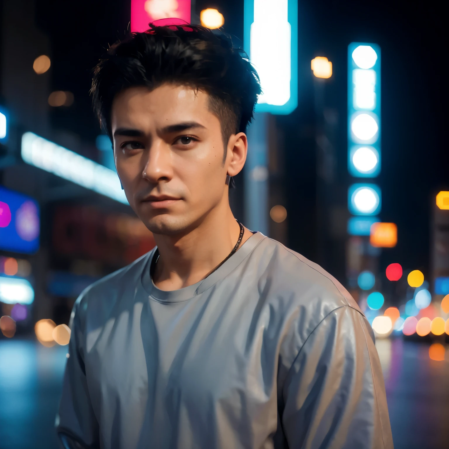 arafed man with a leather jacket and headphones on, hyper-realistic cyberpunk style, portrait of a cyberpunk man, artstation mans aesthetic, cyberpunk dude, cyberpunk style ， hyperrealistic, ross tran style, in cyberpunk style, artwork in the style of guweiz, anton fadeev 8 k, cyber punk setting, ross tran 8 k, cyberpunk character