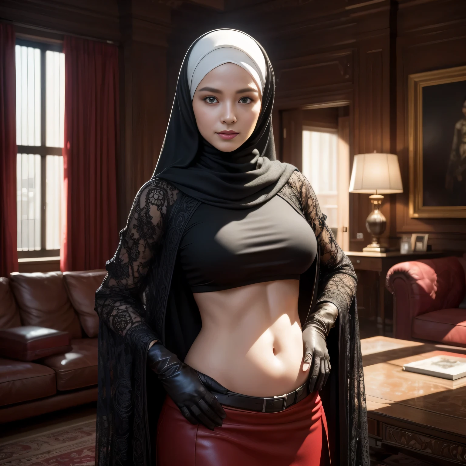 (Angelina Jolie), Malay girls in Blue hijab Naked with (Dwayne Johnson Wearing a cowboy hat).