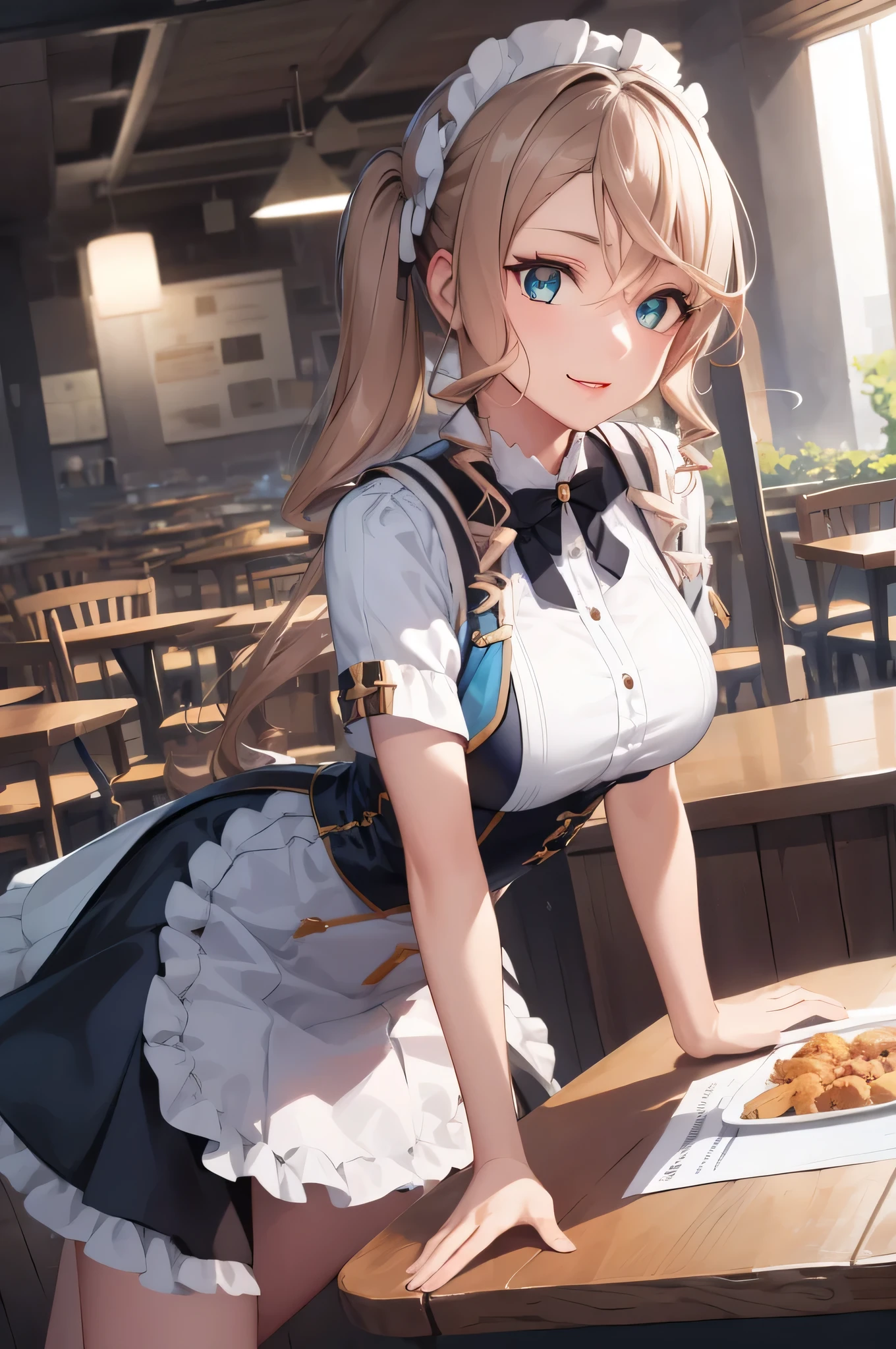 alishadef,side ponytail, drill hair, smile,
BREAK (masterpiece:1.2), best quality, high resolution, unity 8k wallpaper, (illustration:0.8), (beautiful detailed eyes:1.6), extremely detailed face, perfect lighting, extremely detailed CG, (perfect hands, perfect anatomy),perfect face,