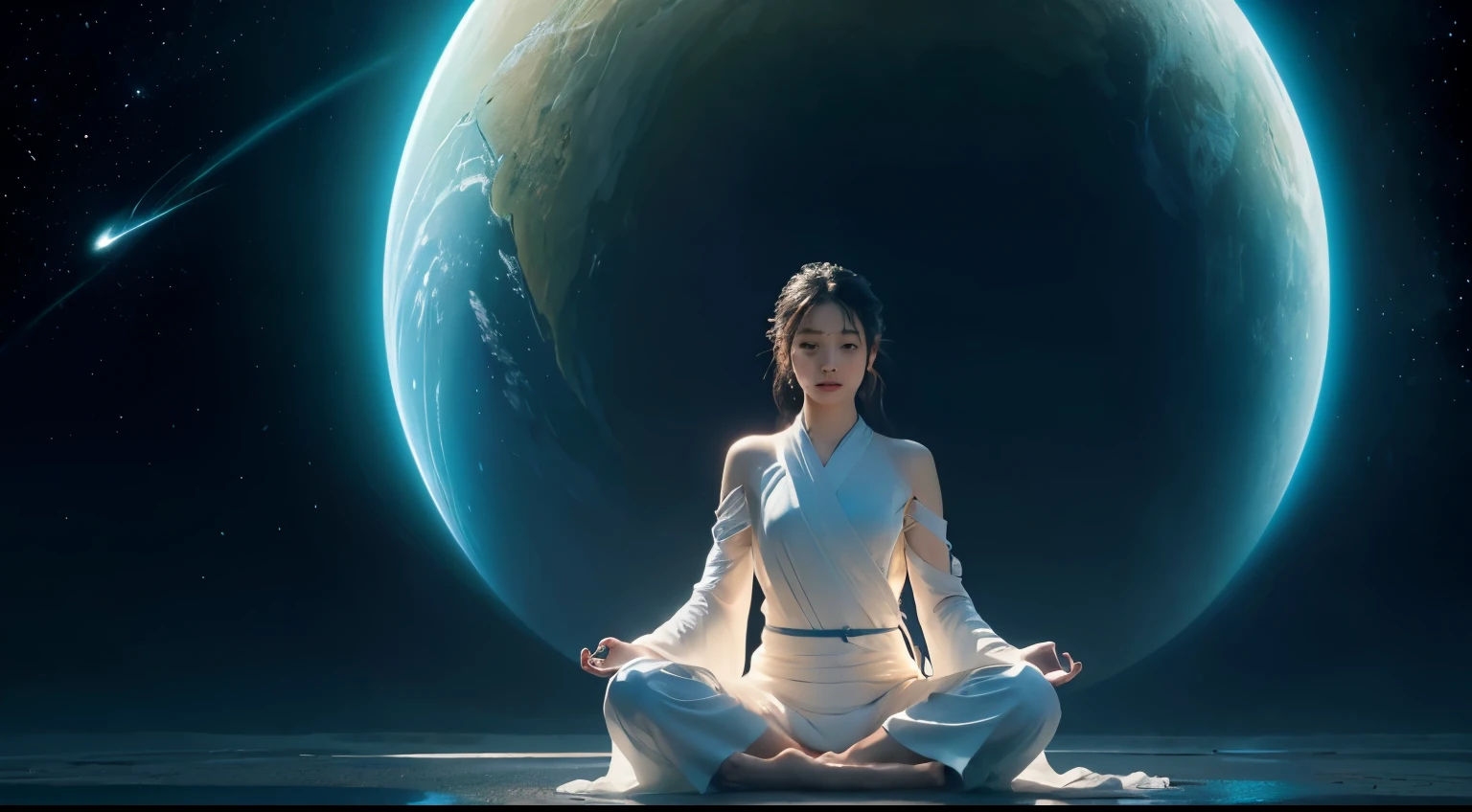 Join the Jedi as they ponder a faraway world.、Let's go on a journey of space meditation。. Imagine a serene landscape with pristine ocean stretching as far as the eye can see.。, Reflecting the twinkling moons in the night sky. The air was filled with an eerie Jedi-like silence., Wrapped in a robe that waves like the surface of the water, Find a quiet place in a vast space.
Jedi sitting in classic meditation pose, The sea world spreads out below your eyes., Revealing the gentle ebb and flow of alien tides. Atmosphere illuminated by the soft light of distant galaxies, cast a fantastic sound on the horizon.
discover the jedi'Connection with the Force, Harmonize with the earth's natural energy. Witness the rhythmic movement of the Jedi's breathing synchronized with the gentle movement of the alien ocean。. Subtle details such as the intricate design of a Jedi lightsaber, Resonating the heavenly beauty around you, Add an extra layer of visual engagement.
Immerse yourself in this fascinating meditation experience。, A place where the quietness of the Jedi reflects the calmness of another world.. In this video、Explore the deep connection between the Force and the cosmic wonders of unknown planets。, Offers a unique and immersive journey into the heart of meditation."