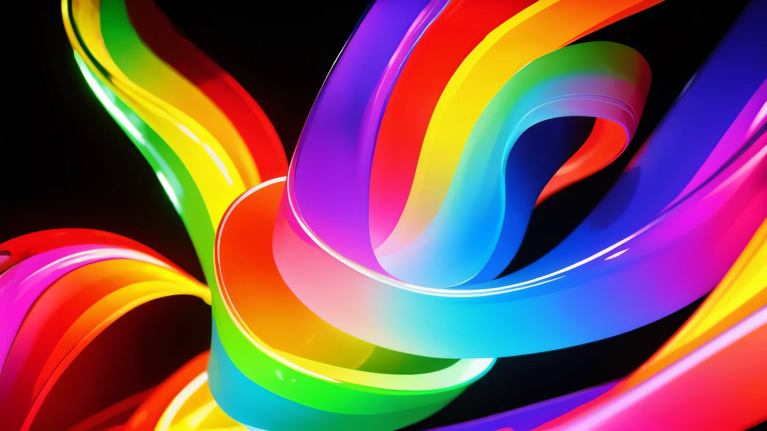 vector, simple art, flowing paint,rainbow colors,Transparent light,creativity