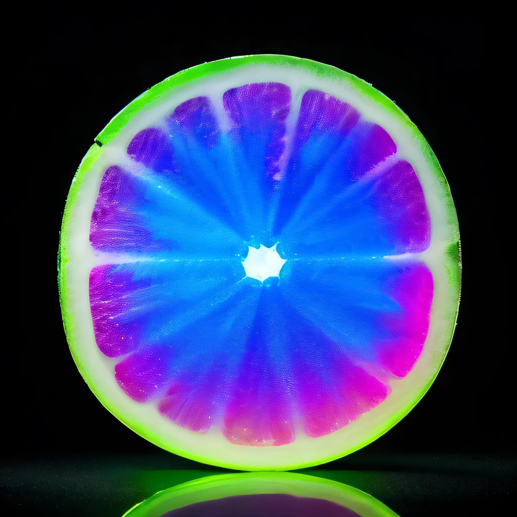 aerogel watermelon made from transparent aerogel, transparent fluorescent led neon blue hues
hyper detailed high resolution 