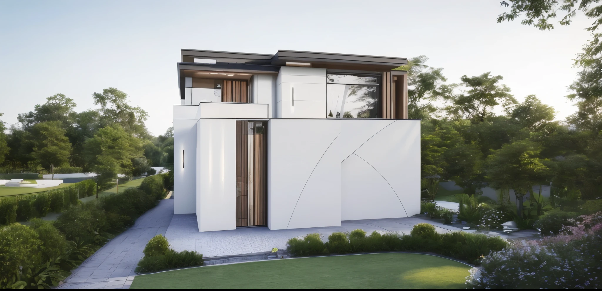 (masterpiece, best quality:1.2), 1villa, a rendering of a modern house with a lot of windows, architectural visualization, residential, architectural rendering, high quality rendering, wide angle exterior 2022, overall architectural design, rich house, 8k vray render, concept house, very realistic render, exterior design, precise architectural rendering, highly detailed architecture, gang house, quality rendering, ”ultra realistic