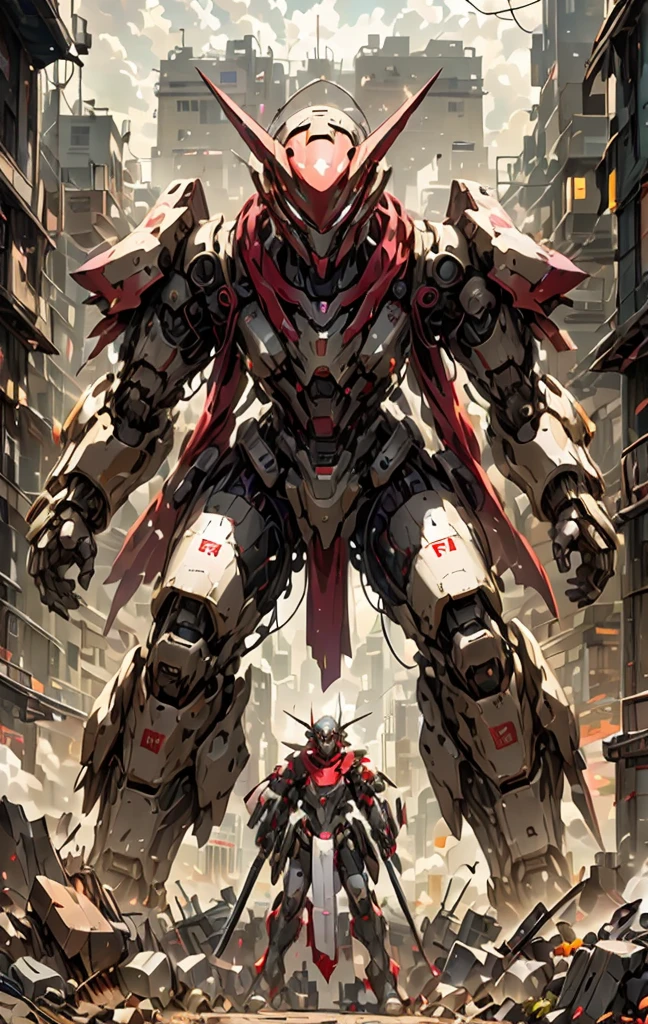 Anime style artwork of giant robot standing in the city, modern Mecha anime, Mecha art, cool Mecha style, Mecha anime, alexandre ferra Mecha, an anime large Mecha robot, giant anime Mecha, tremendous Mecha robot, Mecha inspired, Mecha, Mecha asthetic, big Mecha, 动漫Mecha铠甲