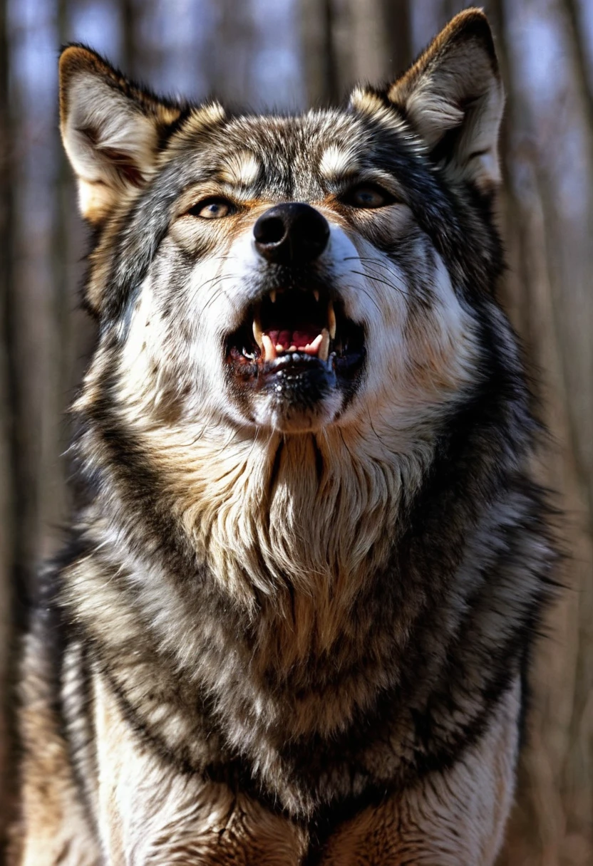 "Howling" typically refers to the long, mournful cry of a wolf or other canines. It's a natural behavior among wolves and some other species of canines, often used for communication over long distances.

In a broader sense, "howling" can also refer to loud, wailing sounds made by humans or other animals, often expressing intense emotions like grief, pain, or excitement.

Additionally, "Howling" may also refer to "The Howling," a horror novel written by Gary Brandner in 1977, which was later adapted into a film of the same name directed by Joe Dante in 1981. The story revolves around a reporter who discovers a colony of werewolves in a small town.
