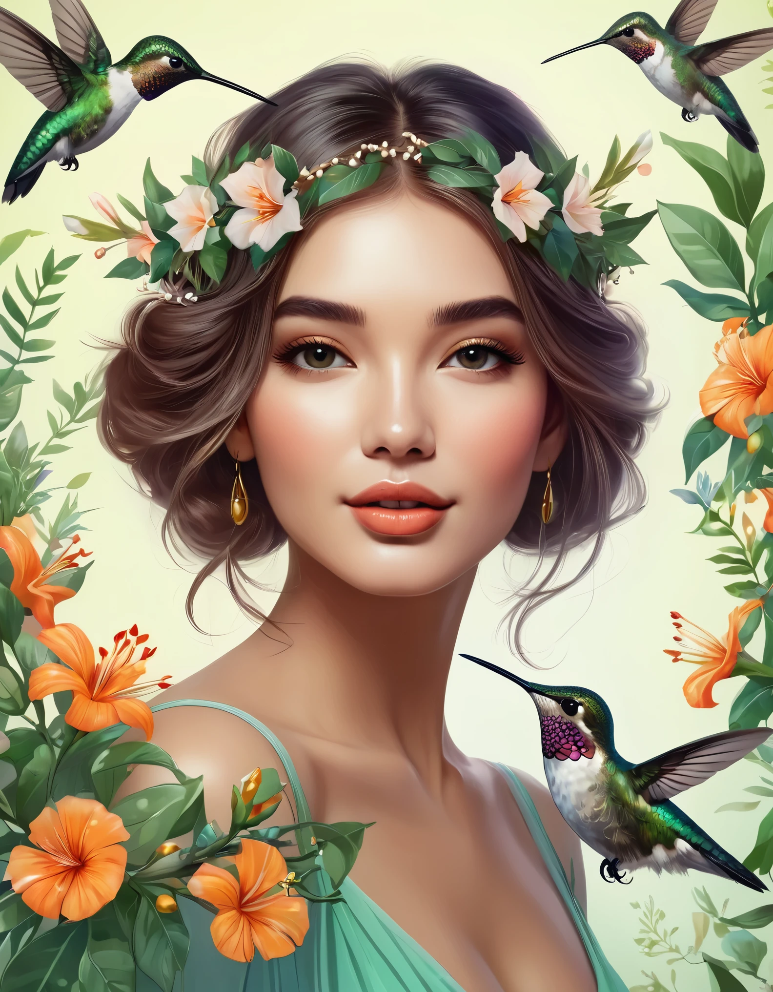 (best quality,4k,8k,highres,masterpiece:1.2),ultra-detailed,(realistic,photorealistic,photo-realistic:1.37),vivid colors,Hummingbird,sharp beak,beautiful feathers,beautiful crafts,complex details,artwork,display,exquisite，rain，Tropical rainforest