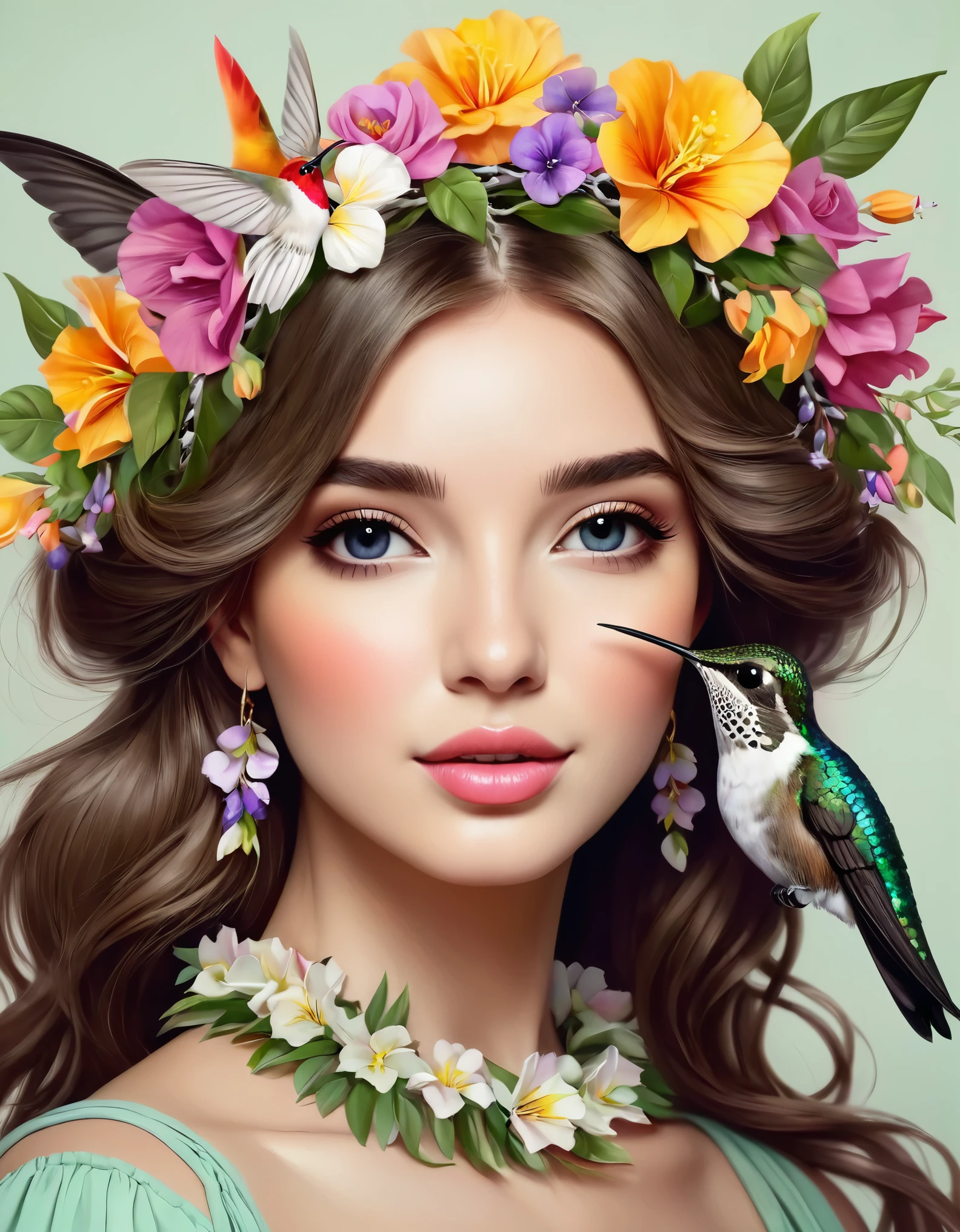 (best quality,4k,8k,highres,masterpiece:1.2),ultra-detailed,(realistic,photorealistic,photo-realistic:1.37),vivid colors,Hummingbird,sharp beak,beautiful feathers,beautiful crafts,complex details,artwork,display,exquisite，rain，Tropical rainforest