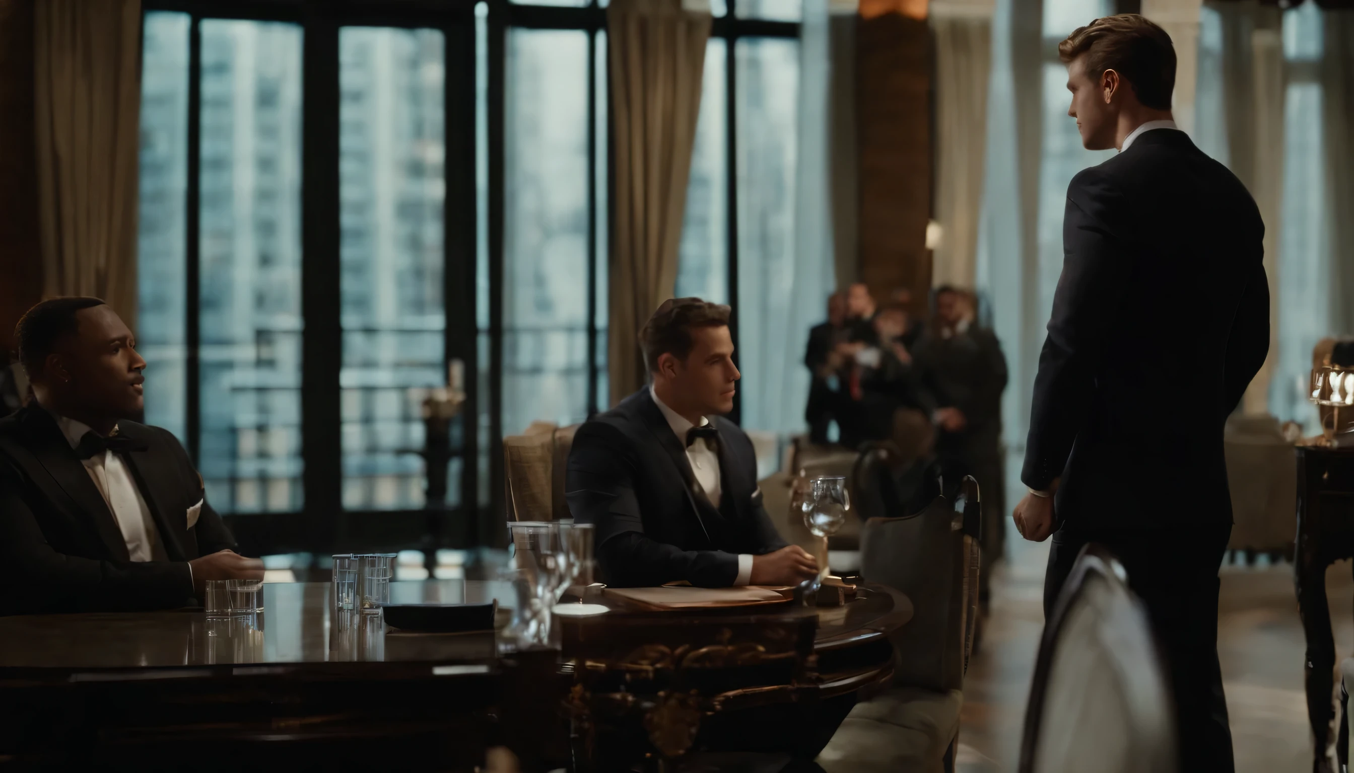 Alphad man in suit ,24 years of age, wearing a suit and a tie, wearing a suit and a tie, subject detail: wear suit, Wearing a suit and tie, dressed in a suit, dressed in a suit, wear suit, wearing robes and neckties, Suit and tie, wear suit, wearing a strict business suit, wearing black suits