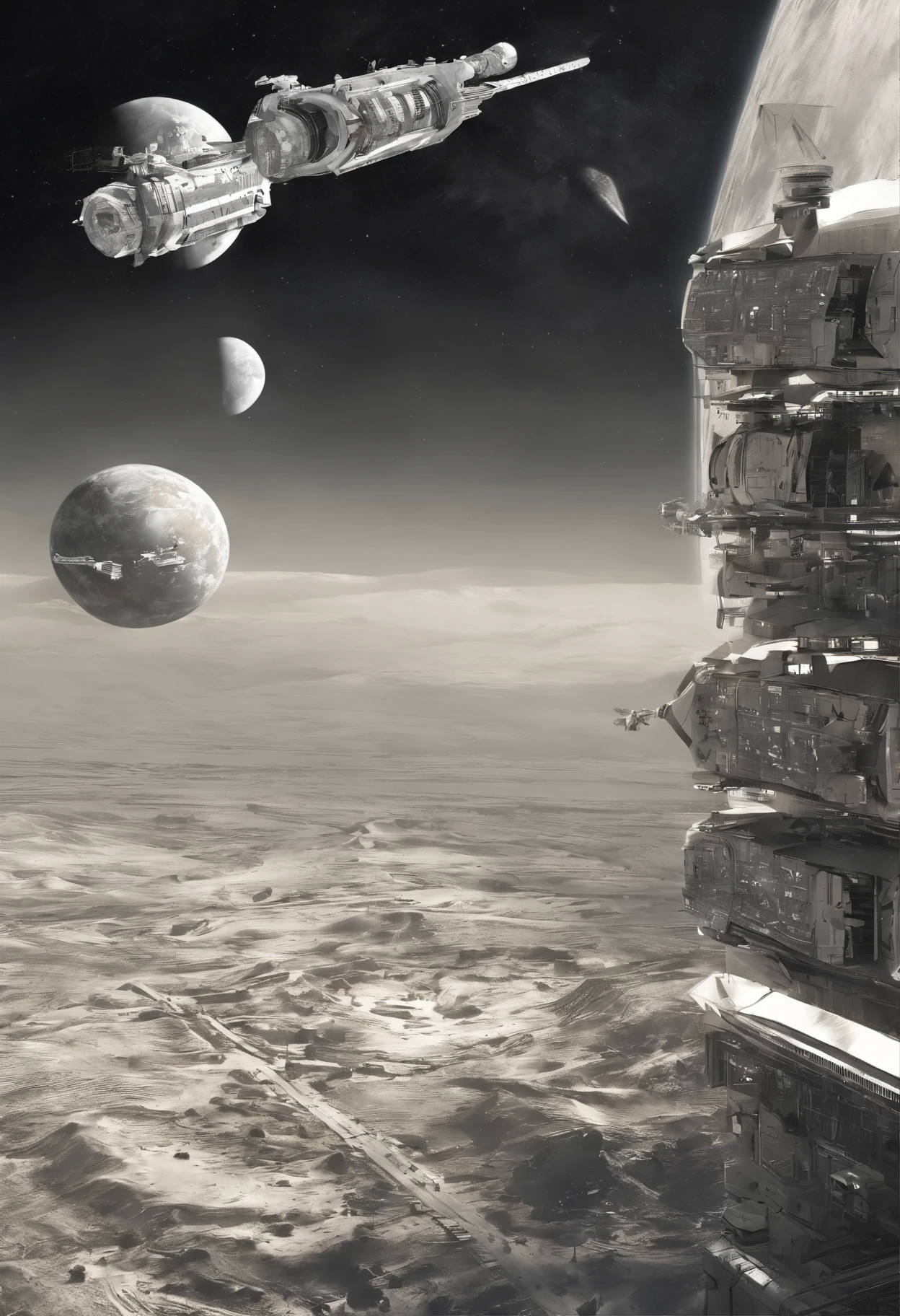 Create a poster for NASA Innovative Advanced Concepts Program to help people better understand these visionary aerospace concepts that might be used in future NASA missions. If you can create an engaging poster that depicts one or more of the innovative concepts in action, Showcase a space habitat orbiting a distant planet, surrounded by futuristic spacecraft, with astronauts conducting research and exploration activities, Photography, realistic style with a wide-angle lens capturing intricate details, --ar 16:9 --v 5