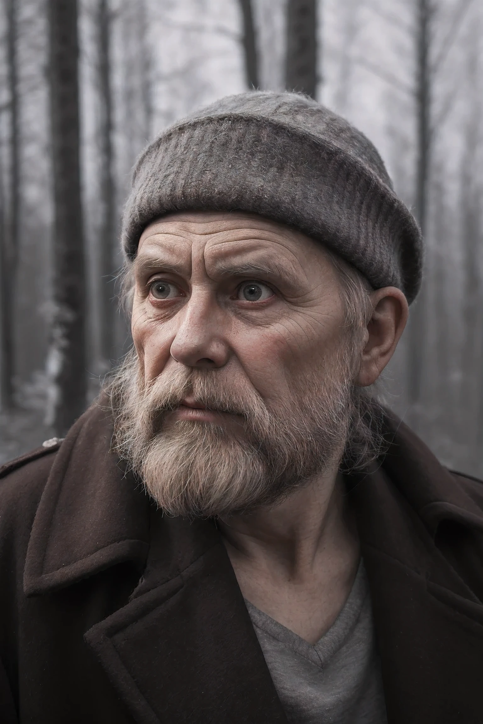 Glamor Portrait Shoot (from above:0.5) 1800 ragged old workers in poor Latvia, ((overwhelming fatigue)), Wrinkles of age, lifelike, moody colors, Gritty, Alexey Savrasov messy style, Ivan Shishkin, Ilya Repin, Very detailed,