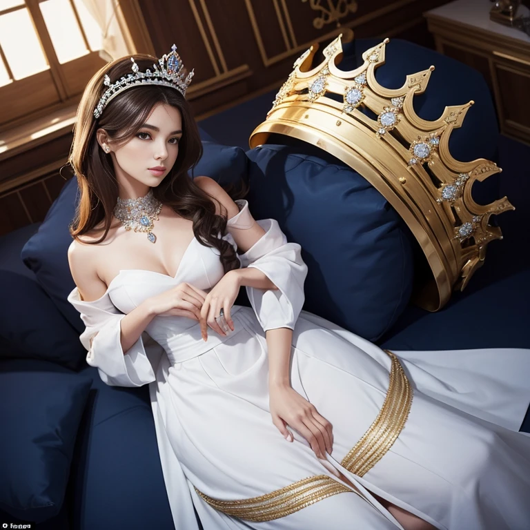 (white coffin box:1.5), (pillows inside the coffin:1.5), (white background:1.5), 1 girls sleep in the coffin, (deep coffin:1.5), Highest quality, Super quality, 16K, Incredibly absurd, Very detailed, 2.5D, delicate and dynamic, palace, Stained glass, chandelier, Complex Light, , , , Small face, Extremely delicate facial expression, Delicate eye depiction, Extremely detailed hair, Upper body close-up, erotic, sole sexy Korean lady, healthy shaped body, 22 years old lady, emperor, huge firm bouncing busts, white silver long hair, sexy long legs, Glowing Skin, Soft Skin, Gorgeous gothic emperor costume, A complex costume, Costumes in complex colors, Standing sideways, looking at the camera , (eyebrows fixed), body fixed, (big boobs:1.5), (closed mouth), (realistic armor:1.5), Korean face, 22 years old, (superb embriodery:1.6), (sexy cleavage:1.2), (clean face:1.5) , Saturated colors, More Detail, shiny armor, beautiful face, (closed eyes:1.5), (sleeveless:1.5), (legs straight:1.5), (absolute cleavage:1.5), (visible breast:1.5)