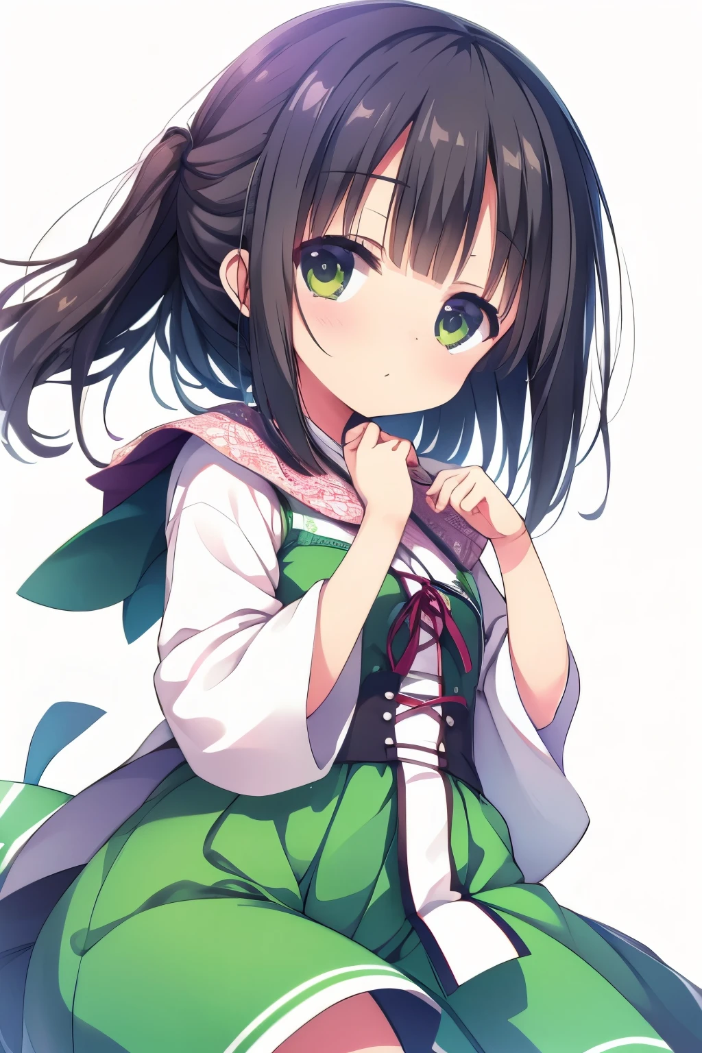 chiya,white background,Highest image quality,masterpiece