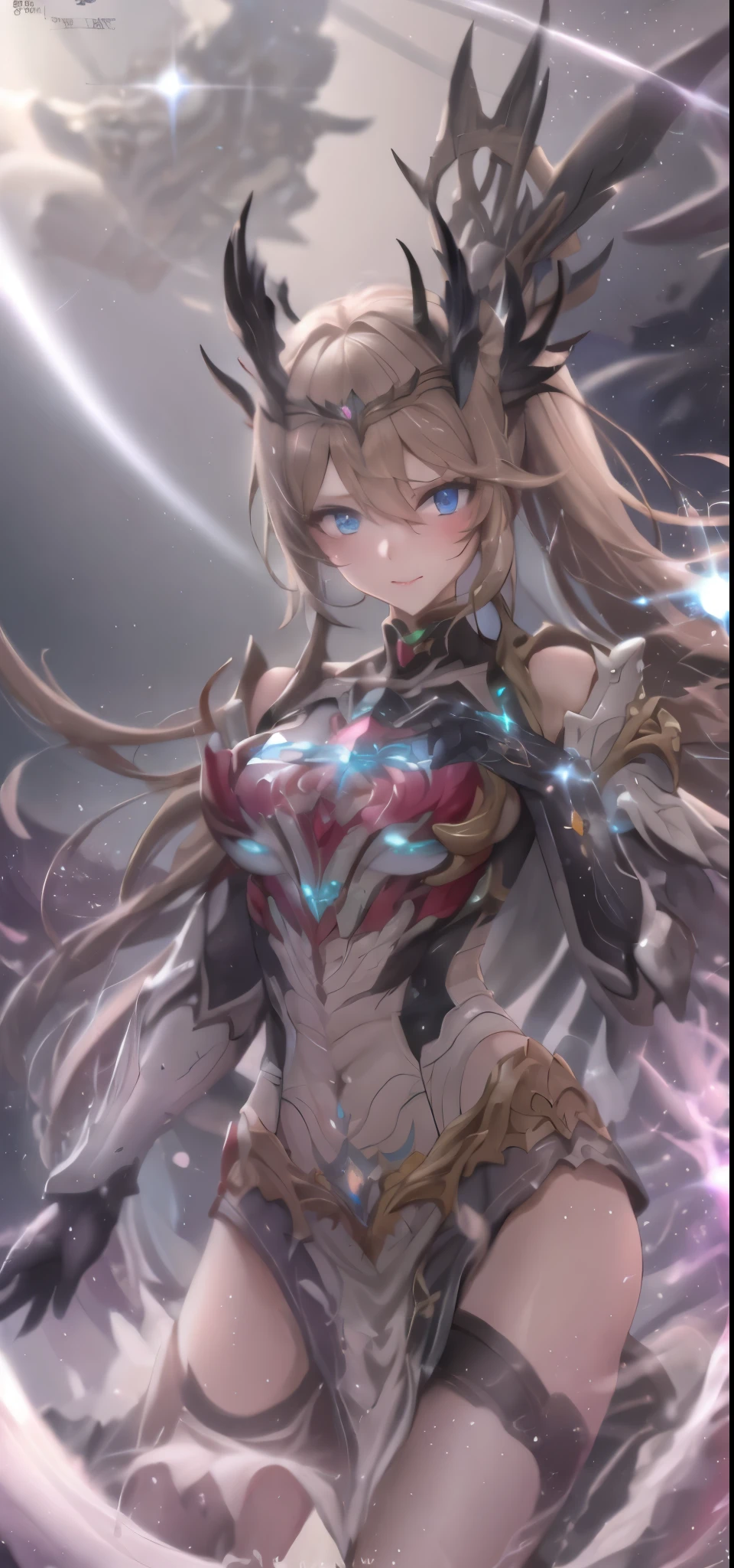 (((masterpiece))),(((highest quality))),((super detailed)),(figure),(dynamic angle), ((floating)),(paint),((messy hair)), (alone),(1 girl), ((small_chest)), (((Detailed anima face))),((beautiful and detailed face)),collar,bare shoulders,  gray hair, ((colorful hair)),((striped hair)), detailed and beautiful eyes,(gradation color eyes),(((colorful eyes))), (((colorful background))),(((high color saturation))),(((Surrounded by colorful splashes))),(((surrounded by colorful dots))),colorful bubble,((shining))battle mech，（blonde girl），(huge ponytail),shining blue eyes，blue light energy long sword，galactic，mechanical and exquisite，（（blonde beauty））private parts details，Mecha wing，elegant，blue mecha，shining blue eyes，（stocking heels），land，mechanical and exquisite，private parts detailecha wing，elegant，the tree々，have hands and feet，angle，angle，Vast，wind，It was hazy，Mecha&#39;s eyes glow blue，blue mecha，shining blue eyes，Grip a sword of delicate light energy，sky sky，mechanical and exquisite，private parts details，巨大なMecha wing，elegant，the tree々，have hands and feet，angle，angle，Vast，Baiyun，It was hazy，Mecha&#39;s eyes glow blue，private parts details，wind of the future，sacred，cavalier，battle mech，shining blue eyes，blue delicate sniper rifle，sky sky，mechanical and exquisite，private parts details，巨大なMecha wing，elegant，the tree々，have hands and feet，angle，angle，Vast，Baiyun，It was hazy，Mecha&#39;s eyes glow blue，private parts details，wind of the future，sacred，cavalier，face is clear，Face wearing mask armor，master painting，best quality，official art，Highly detailed CG Unity 8K wallpaper，bright light，（light particles，（illustration）（color）Good looking，impeccable，（（graphic painting）），（heavier stroke）），（bold line），highest quality，master painting，filigree，long eyelashes，（（（silhouette））），very detailed background，tulip，banana leaf，lily，dew，date palm flower，Ryu，light white off shoulder dress，dappled sunlight，（close-up of a person），（（超best quality））， （（非常にmasterpiece））， （（super detail：1.4））， （（Super realistic 3D））， dragon warrior girl， mechanical body， Dynamic action poses in battle scenes， Very complex and heavy fighter mechanical weapons， Off-shoulder fashion that combines dense and complex steampunk with dense gothic ****ta.， intricate steampunk headgear， very thin long legs， above the knee mechanical boots， Fluttering lace flare mini skirt， 上向きで美しい大きなchest，somewhat long, Vertical curly silver hair waving in the wind，Countless shining big spheres