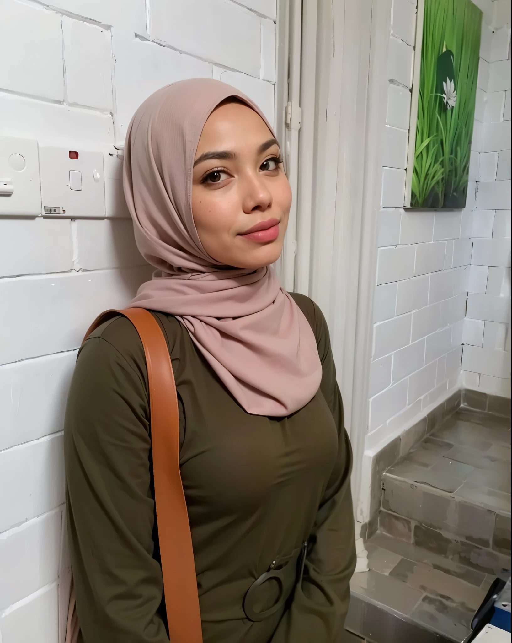 masterpiece, (ultra-high-definition portrait:1.4), Realistic, extremely detailed, CG unified, 8k, Clean lines, highly detailed, High-definition, raw color photos, she is smiling, Realistic portrait, Cinematic Light, Beautiful detailed, 1hijabgirl indonesian, (165cm tall, big breasts with very very tight clothes:1.5), Beautiful big breasts, breasts details, very tight, (Biggorgeous eyes, Soft smile with lovely look:1.5), (Fine face:1.4), Close up of a girl in Beautiful clothes with errcted nipple, biggorgeous eyes, Soft smile, scarf, (Beautiful Tight Clothing with curvaceous body:2), pose 4 of 1 6, Undress, No bra, (nipples that are clearly sticking out detail:1.2), Outdoors, high intricate detailed, float, cum on, Sense of truth, beautiful landscape forest, sexy lighting,