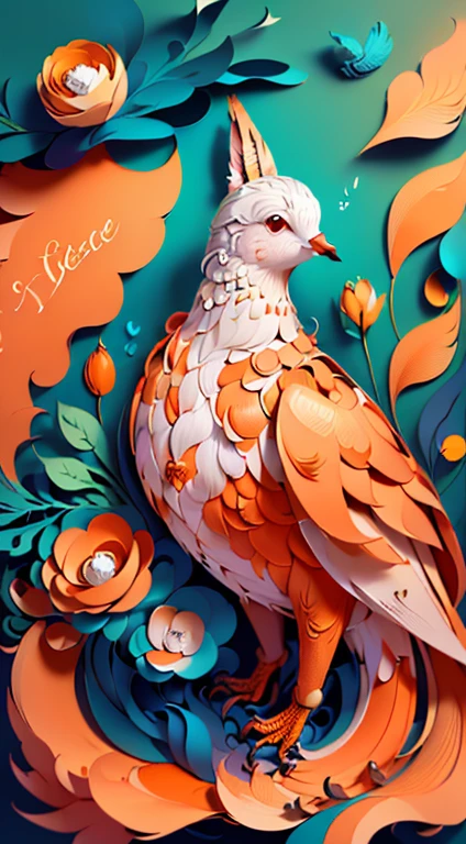 (((((((masterpiece))), better quality, illustrations, beautiful details shine,
paper_cut, details, dove,peace, hands holding each other s, colorful, cheerful,orange color combinations