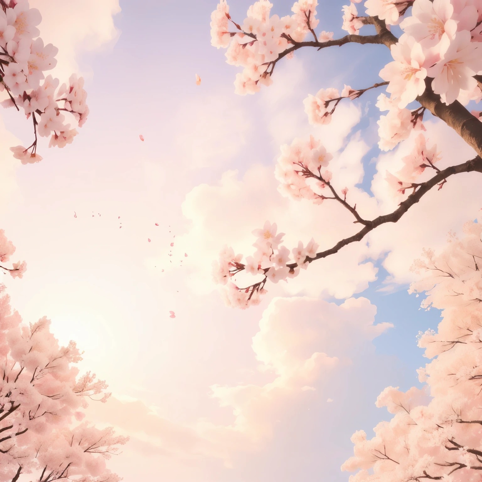 cherry blossom petals, background, vector