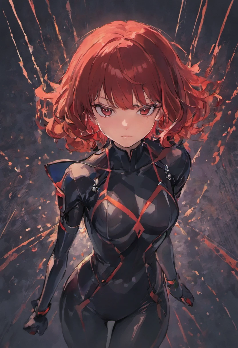 A girl in a BDSM hentai setting, leather clothes, shiny latex, bondage props, provocative poses, red lighting, intense expressions, submissive atmosphere, detailed facial features, realistic art style, vibrant colors, explicit scenes, high resolution (4k, HDR), professional artwork. Fucked hard