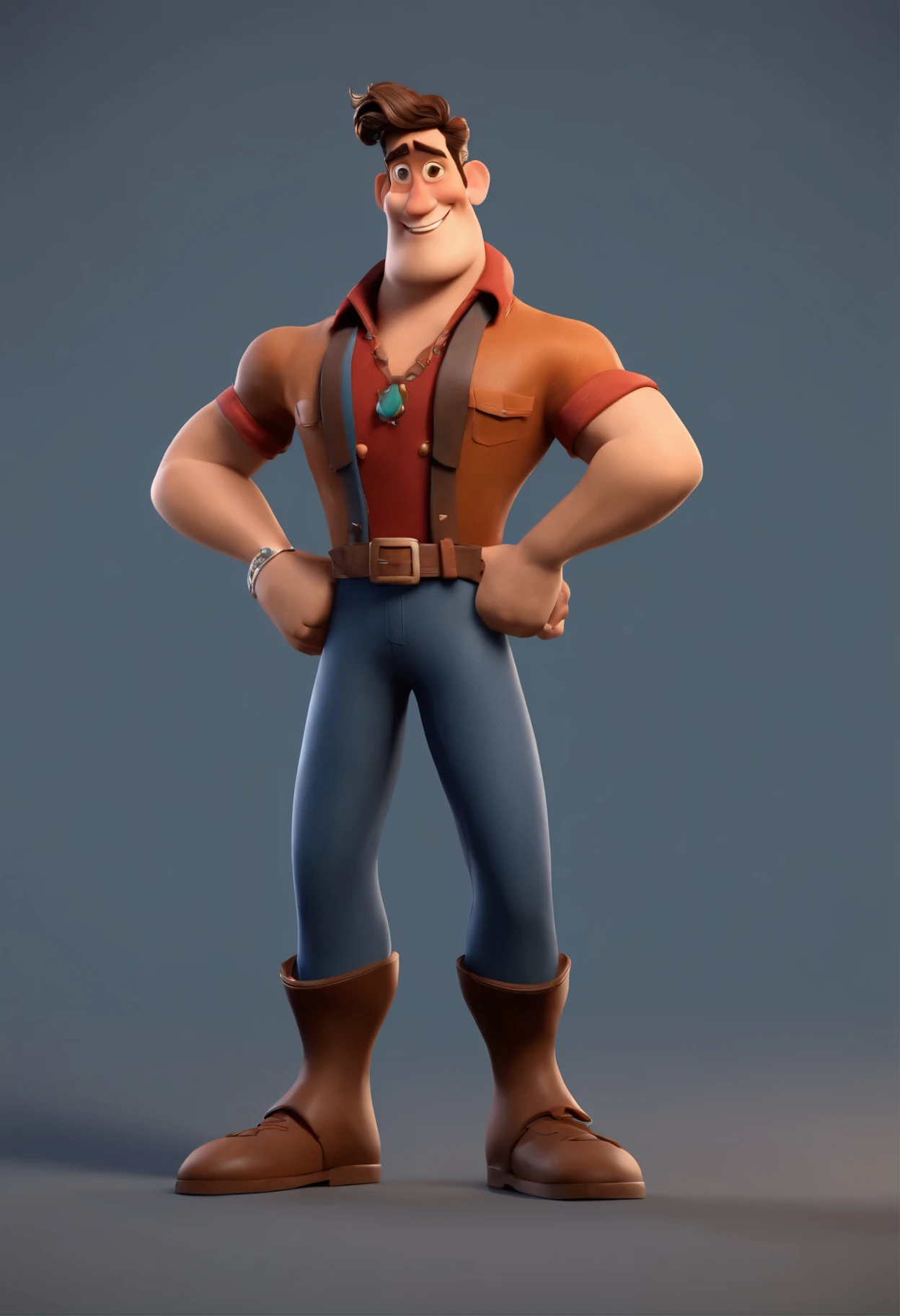 Personagem de desenho animado de um homem italiano, cabelo cacheado marrom escuro e uma camisa azul, animation character, Caractere estilizado, animation style rendering, 3D estilizado, Arnold Maya rendering, Stylized 3D rendering, toon render screenshot, Personagem 3D, Personagem 3D, Stylized 3D rendering, 3D character rendering, personagem de desenho animado, Personagem de close up, Pose de personagem, (Estilo Pixar) (Parte Mestre:1.2) (bokeh) (melhor qualidade) (pele detalhada) (textura detalhada) (8K) (argila) (Cinematic lighting) (sharp focus