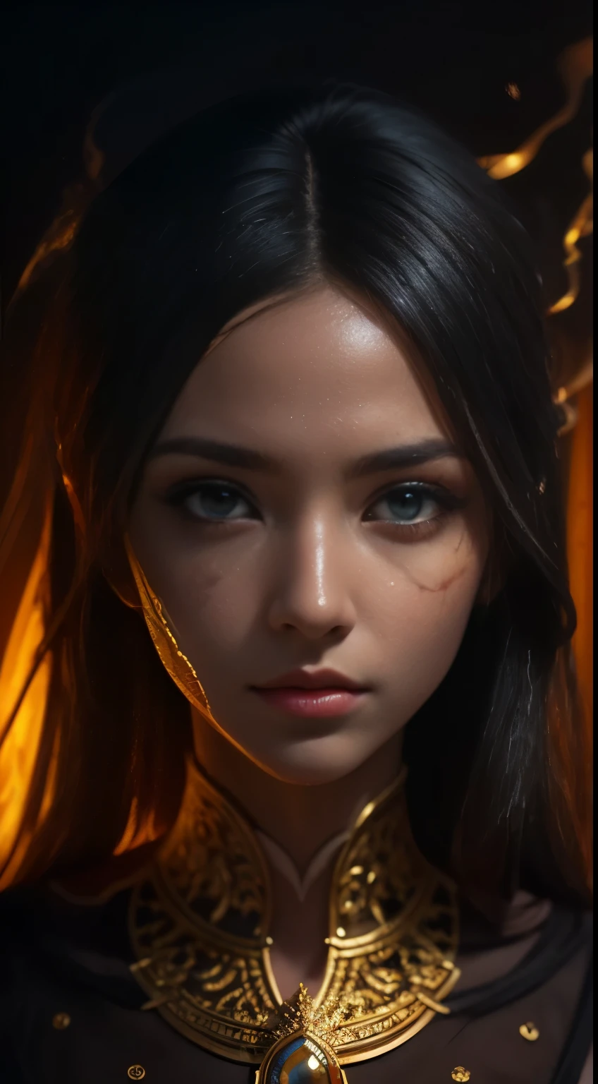 Criar uma imagem, mysterious beautiful woman perfect face and eyes Alcohol Paint Splatter Art, Super Realismo com Super Detalhe em UHD 32 k)Divine proportions, Intricate and Cinematic with Dazzling Atmosphere with High Detail, oil painting, smoke, Miki Asai Macro fotografia, close-up, hiper detalhado, trends in artstation, sharp focus, studio photo, detalhes intrincados, altamente detalhados, realismo fantástico e sharp focus, elementos misteriosos de filigrana, acentos brilhantes, perfect composition on complex backgrounds, super clareza, 3D, atmospheric, an ultra-subtle and breathtaking surreal masterpiece.