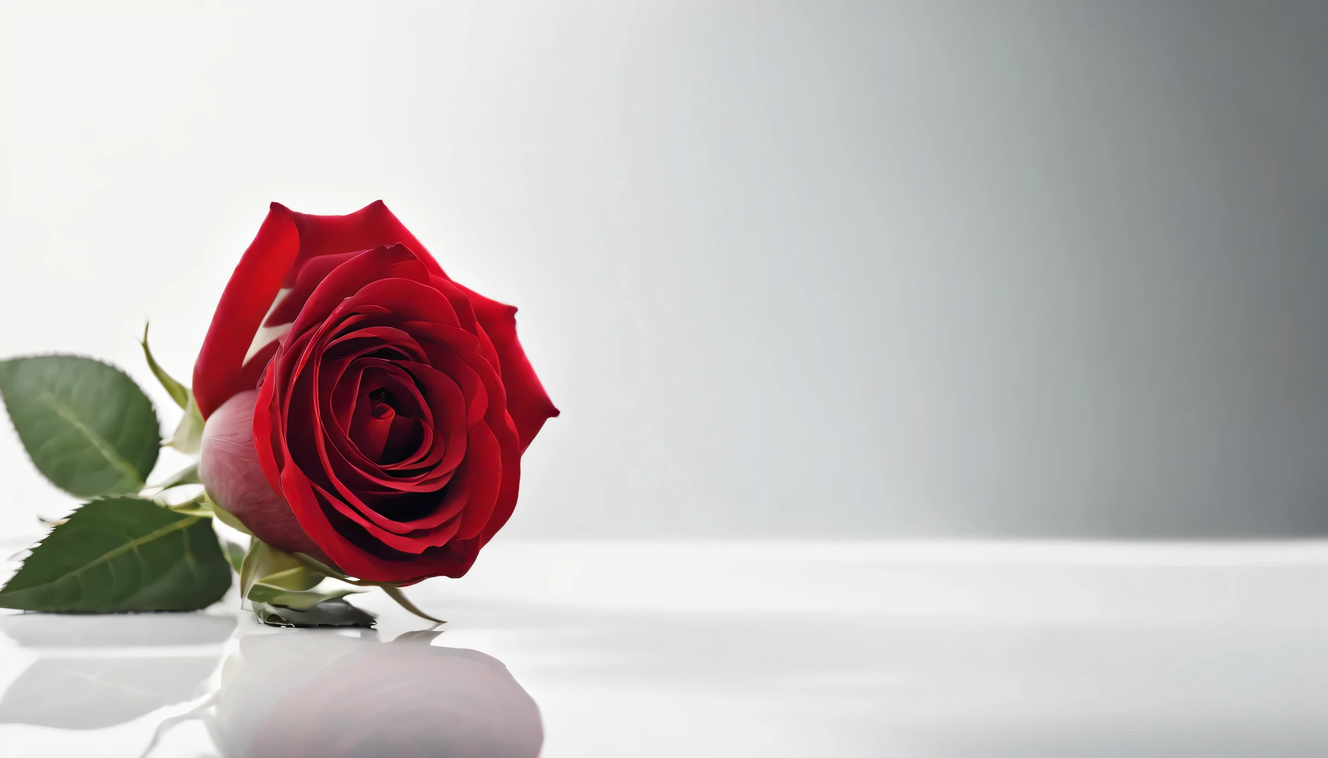 red rose on white background