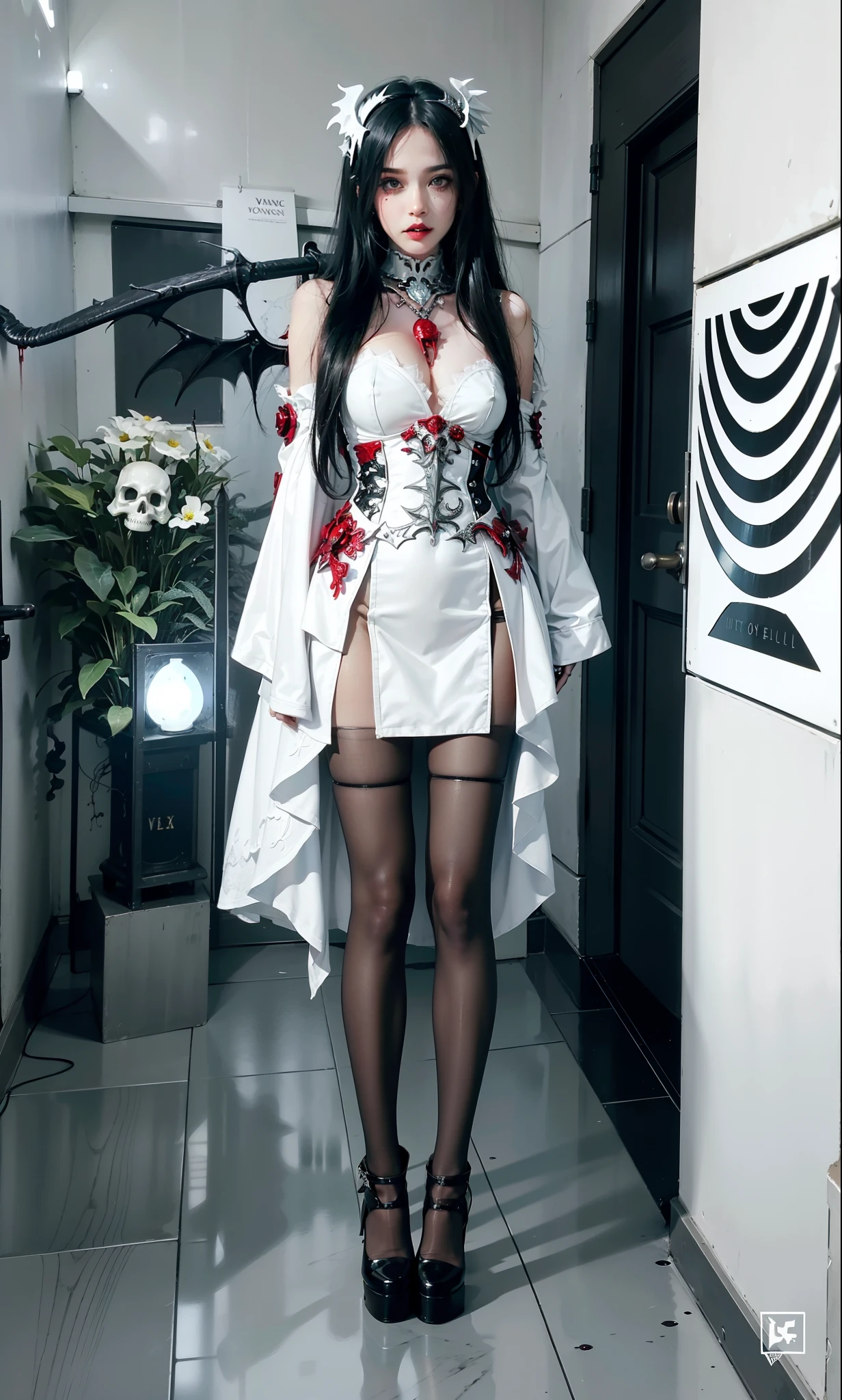 nice photos,Picture of box full of swords,wing, succubus theme,fallen angel,Excellent,scary,secret horror,tentacle,have eyes,uncanny valley effect,little beast blood moon,skull skeleton,vampire,Hellfire,gloss gel coat,Holy Angel,blood moon queen,armor,Wear high heel boots,wear gloves,Angel Armor