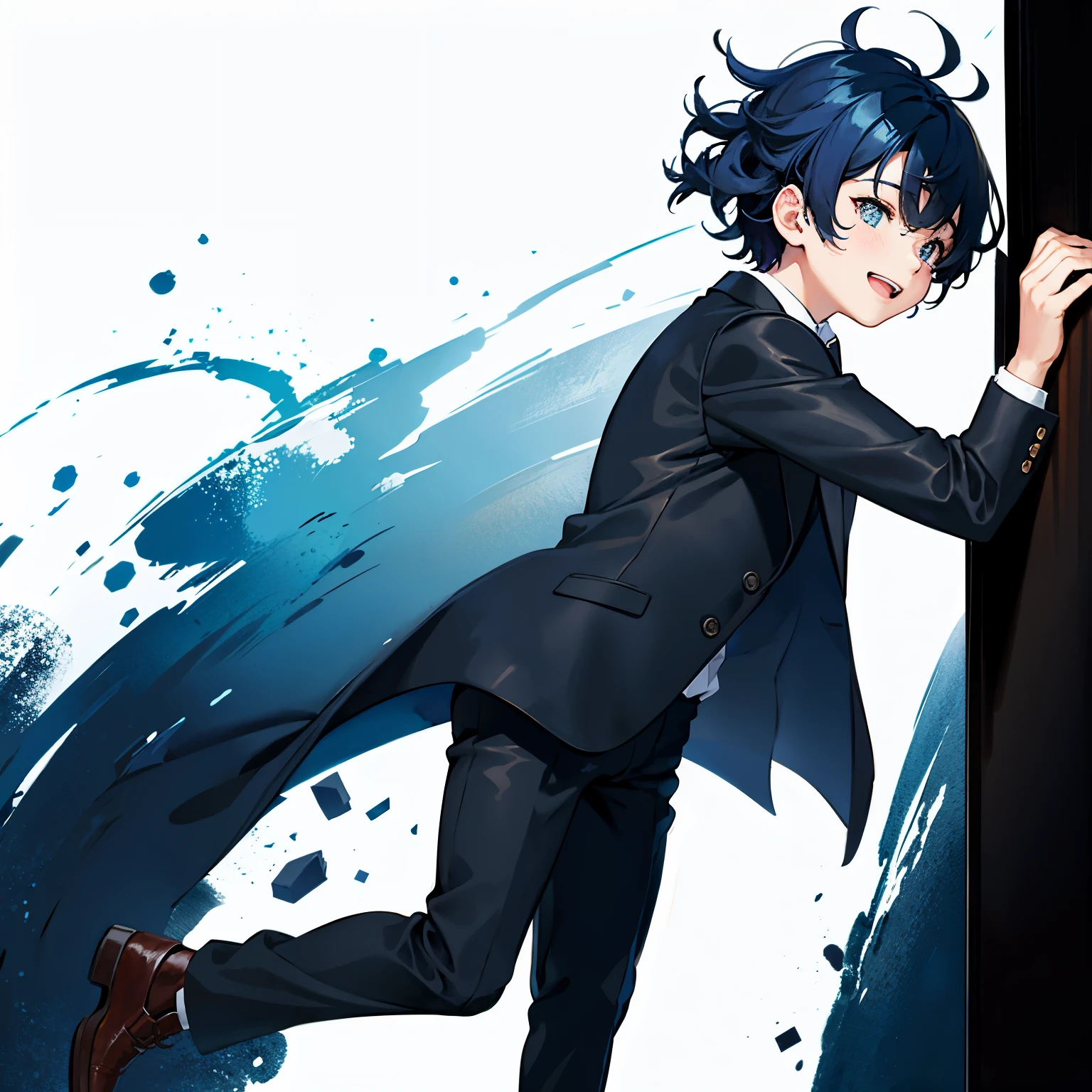 Black long suit jacket