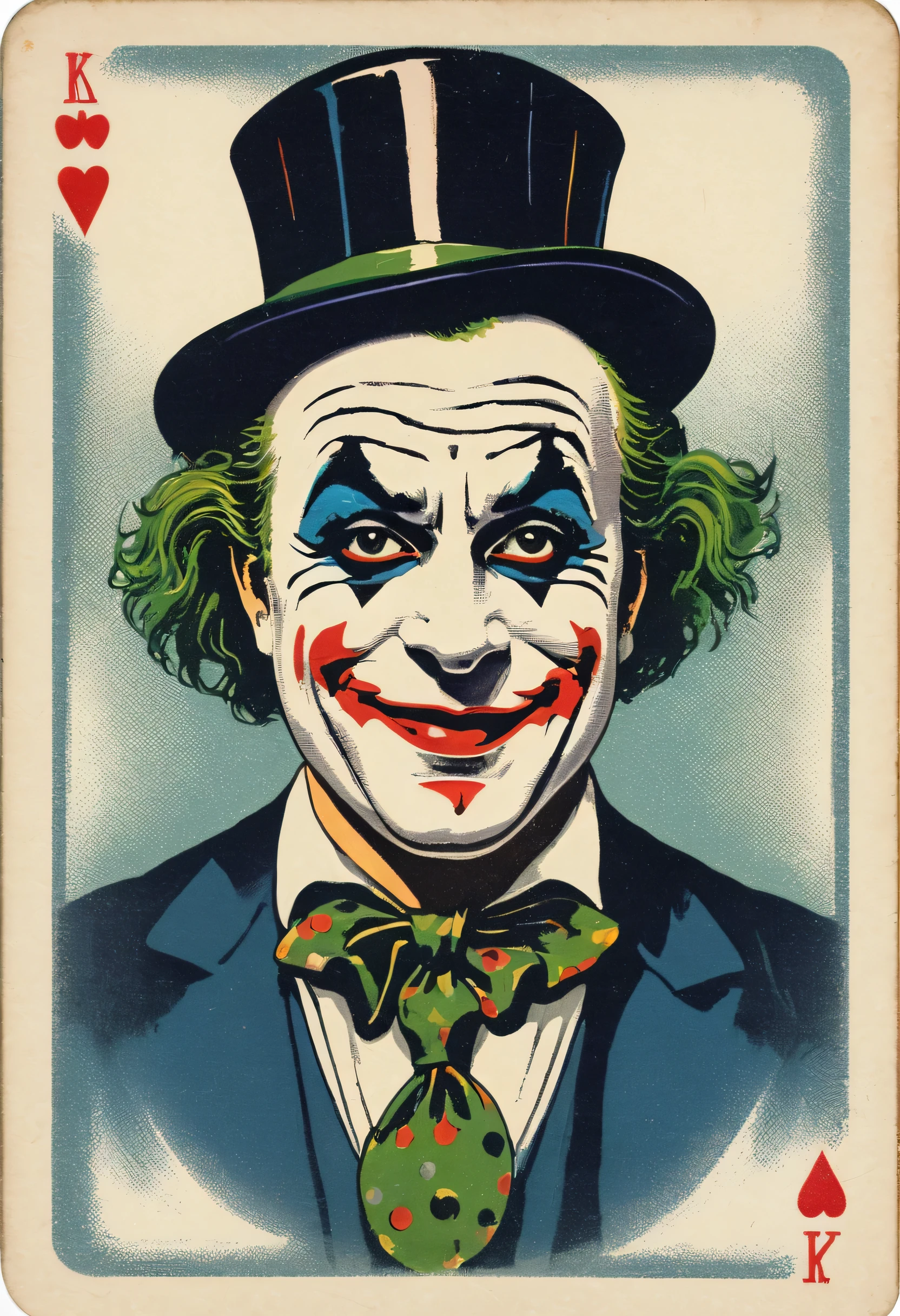 a vintage playing card of Jocker