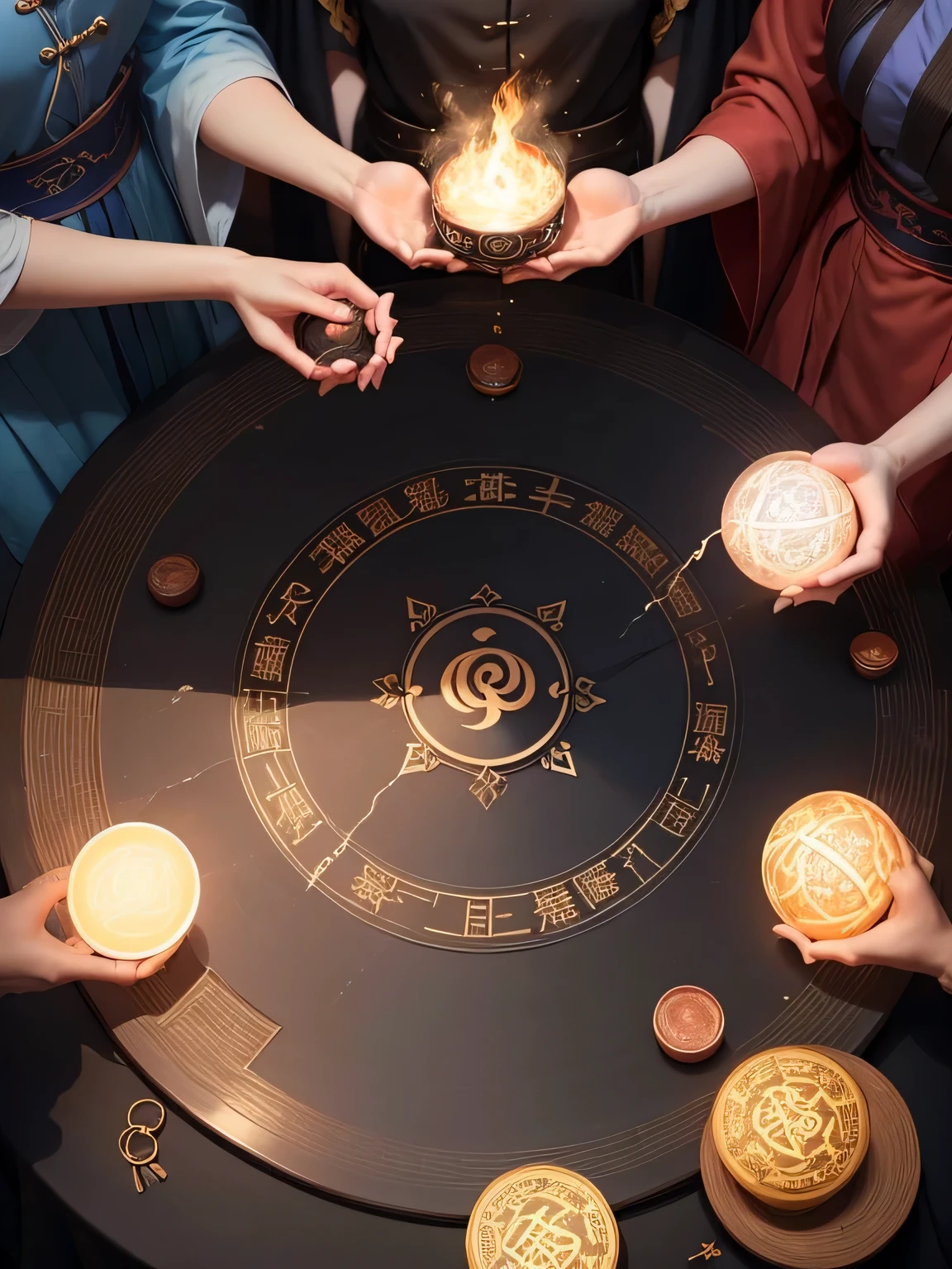 ((magic阵)),Close-up of a circular object with Light, Summoning Circle, Cast a protection spell, 黑magic咒语, Cast a powerful spell, cast a spell, summoning spell, magic和炼金武器, magic symbols, Light, magic, holy fire spell, magic印记, cast a spell wizard, 咒语magic
