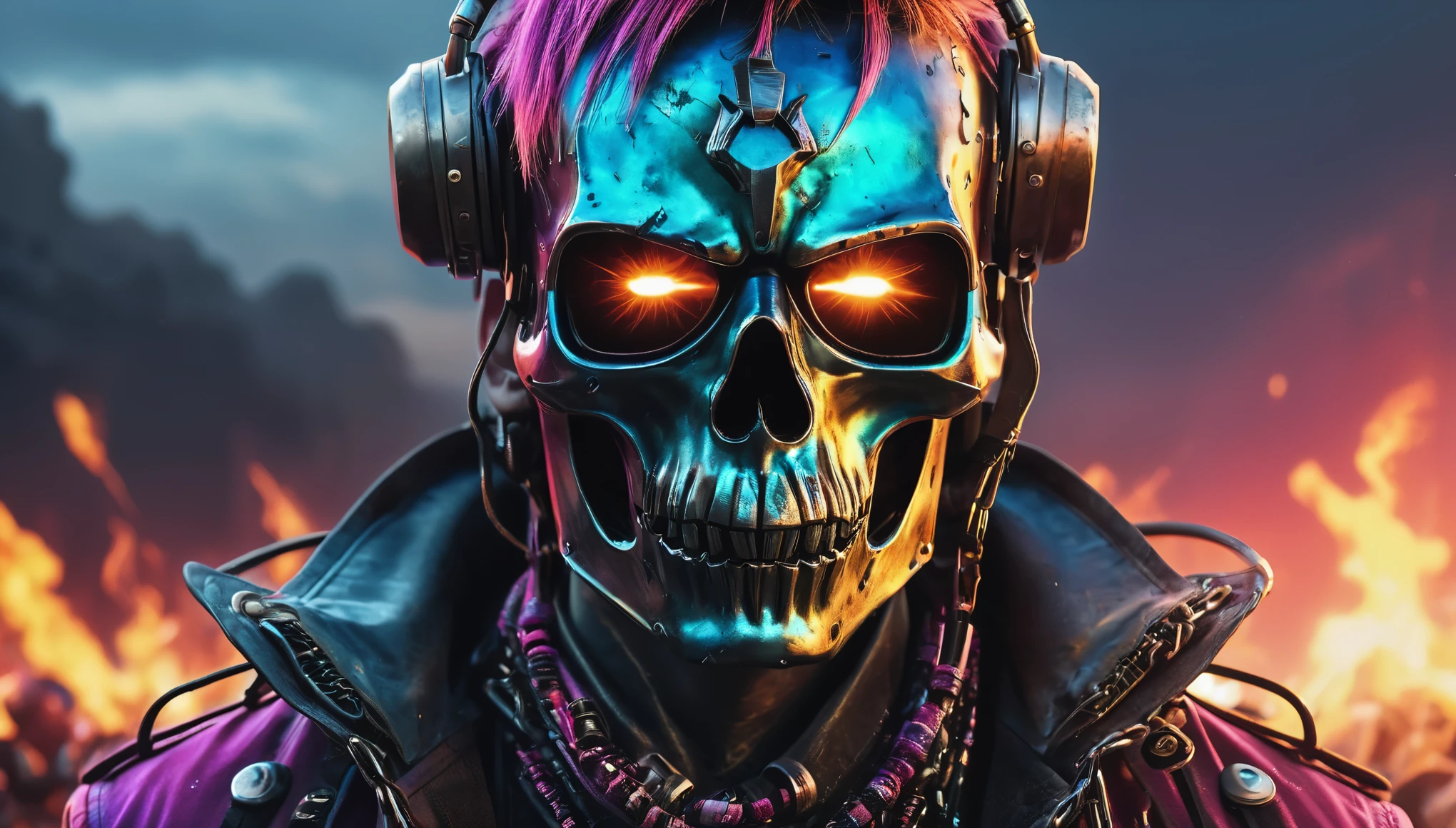 create an image demonstrating the style of ((Metalcore)) style, hyper realistic, 8k, vibrant colors, sharp crisp image