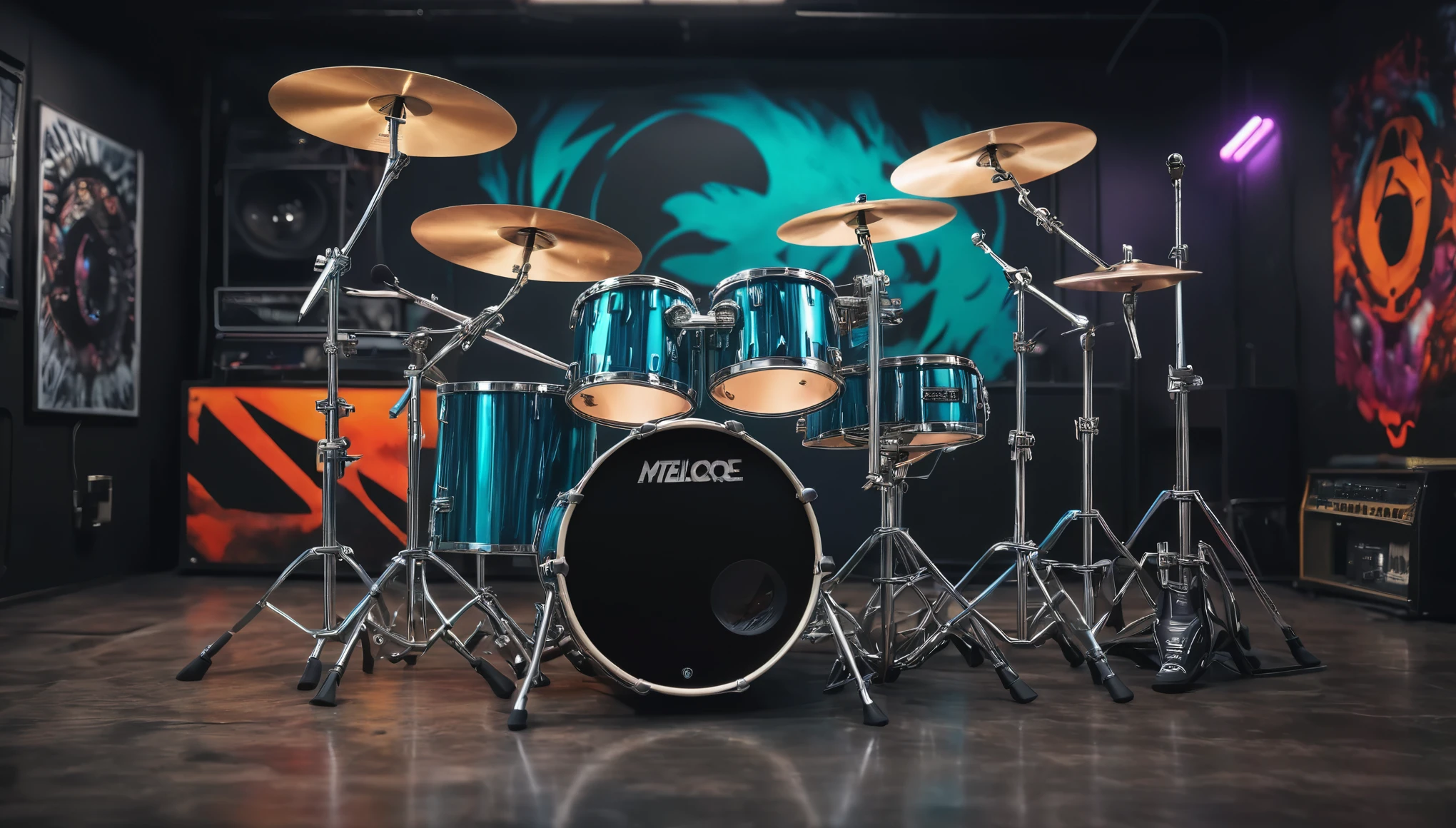create an image demonstrating the style of ((Metalcore)) style, hyper realistic, 8k, vibrant colors, sharp crisp image