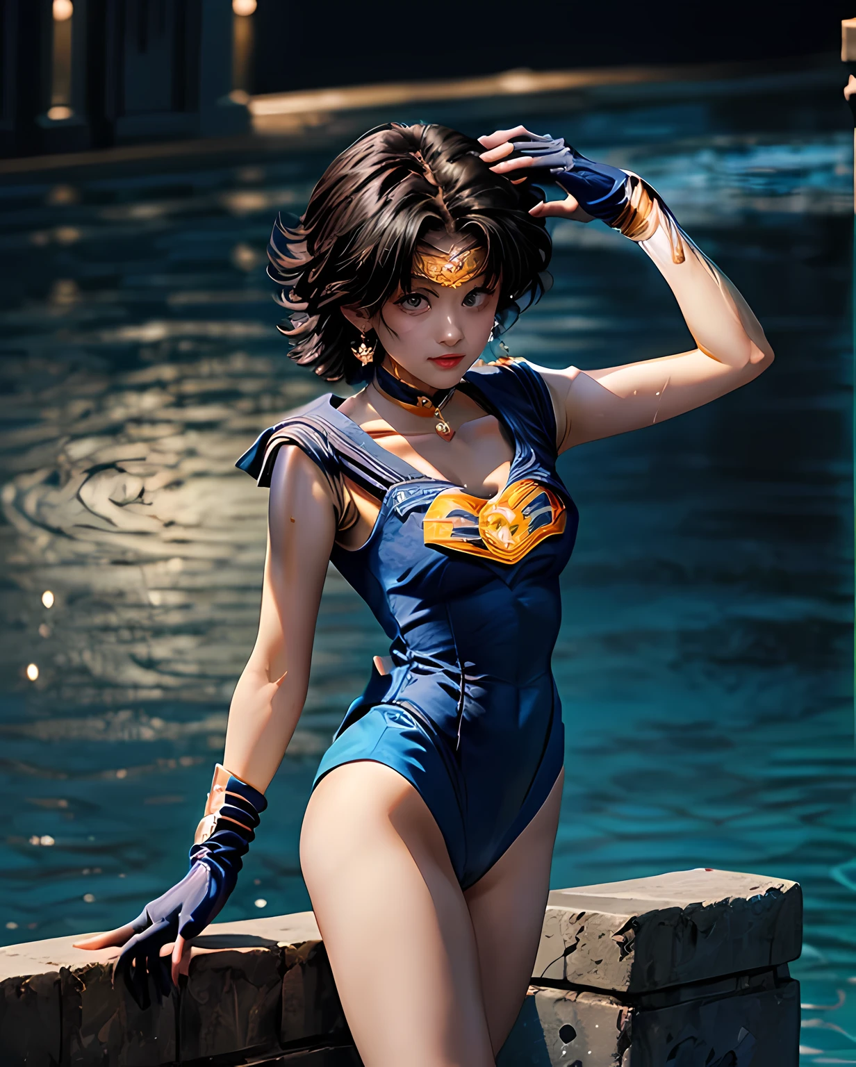 sailor mercury, (sailor mercuryがCowgirlで性交する:1.9999999), ((realistic, highest quality, High resolution, real women pictures:1.4)), ((sailor mercuryのレオタードを着た16歳の女の子:1.8)), curved body, (sailor mercuryの衣装), Cowgirlで性交する美少女, (Sailor Senshi Leotard, choker, and long gloves:1.8), (slender body shape:1.879), ((anatomically correct:1.2)), Detailed depiction of the vagina, (薄手の生地のSailor Senshi Leotardを着ています.:1.1), thin waist, 大きく股を開いてCowgirlで, beautiful thighs, (Cowgirl pose with penis inserted into vagina:1.2), (Too cute small face:1.2), A white leotard that gets wet and sticks to your skin, penis thrusts up vagina, nose too small, 16 year old beautiful girl has sex with her clothes on, saddle, Cowgirlで, Beautiful girl straddling multiple penises, Cowgirl, (normal limb:1.2), The whole body is wet with sweat, (put your hands behind your head:1.6), can'I can't see my nostrils, sailor mercuryが膣にペニスを入れて腰を振る, (Sailor Moon:1.9), lips slightly open, (anatomically correct:1.2), (in the city:1.27), sailor mercuryが性的に興奮する, (美女がCowgirlで性交する:1.97), (Lower body exposed:1.71), short-haired with bangs, vagina is wet, (sailor mercuryが一番可愛い:1.2)
