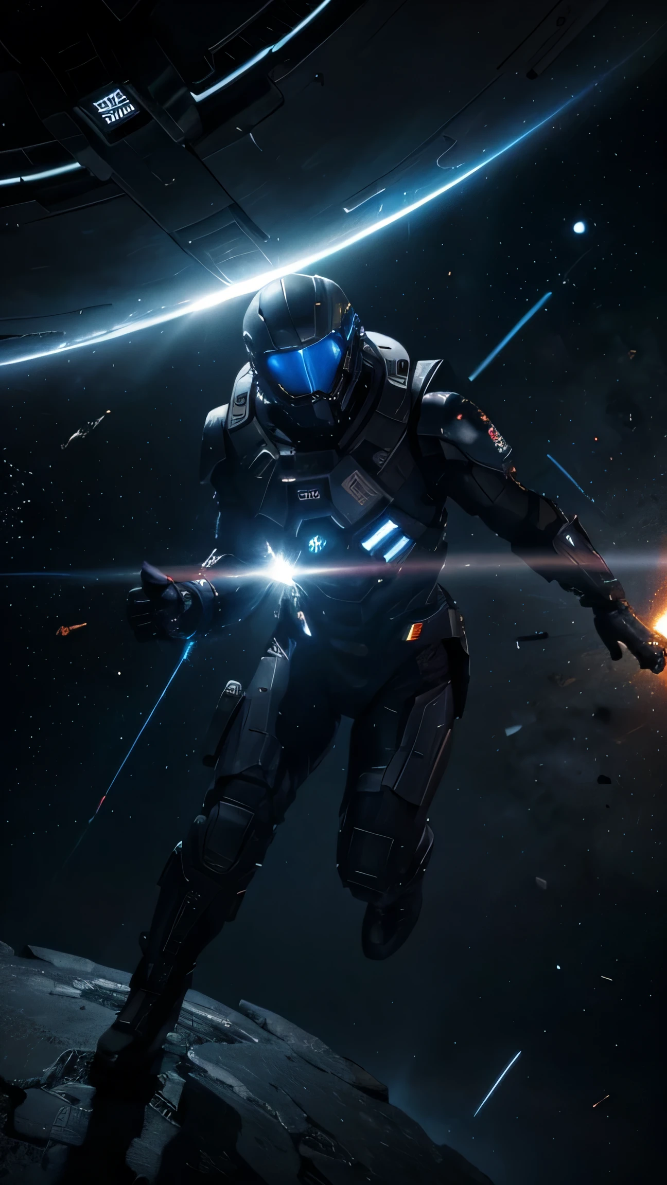 A space ship fighting another space ship
(best quality,4k,8k,highres,masterpiece:1.2),ultra-detailed,(realistic,photorealistic,photo-realistic:1.37),sci-fi,vivid colors,studio lighting
Additional details: Explosions, laser beams, fast-paced action, dynamic camera angles, intergalactic battle, alien technology, futuristic environment, spaceship debris, intense energy waves, power shields, engine thrusters, intense heat, zero gravity, debris floating in space, warzone of stars, sci-fi weaponry, advanced targeting systems, tactical maneuvers, intense space combat.
Material: Digital Art
Color palette: Dark blues, vibrant blues, shades of black, metallic silver, glowing red energy.
Lighting: Vibrant spotlights, colored light beams, intense and dramatic shadows, dynamic lighting effects.
Notice:The prompt here does not have any prefix,direct output。Also don’t segment,Don't include either":"and"."。