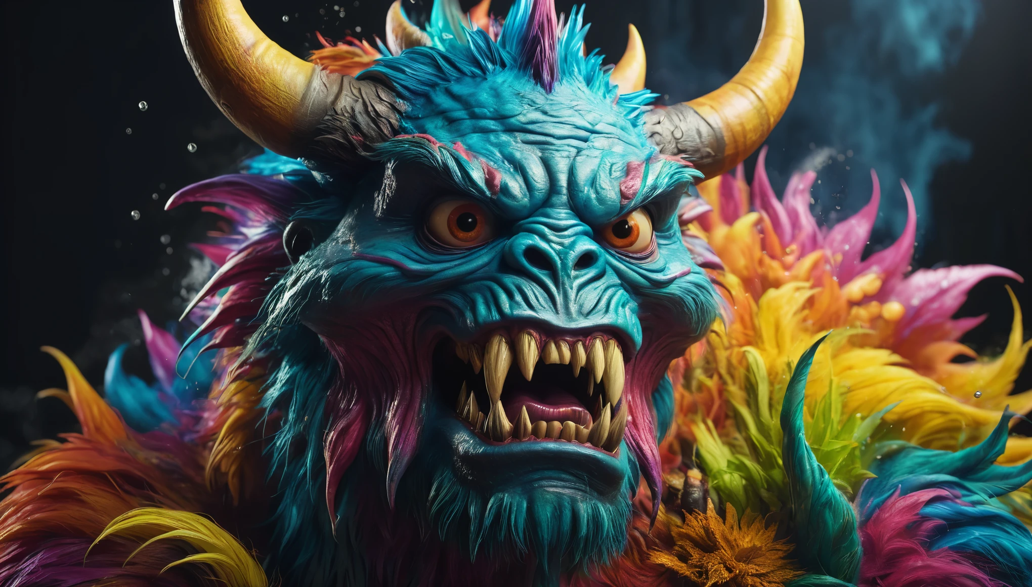 Create imaginative and amazing images demonstrating the style of ((Monstercore)), hyper realistic, 8k, vibrant colors, sharp crisp image