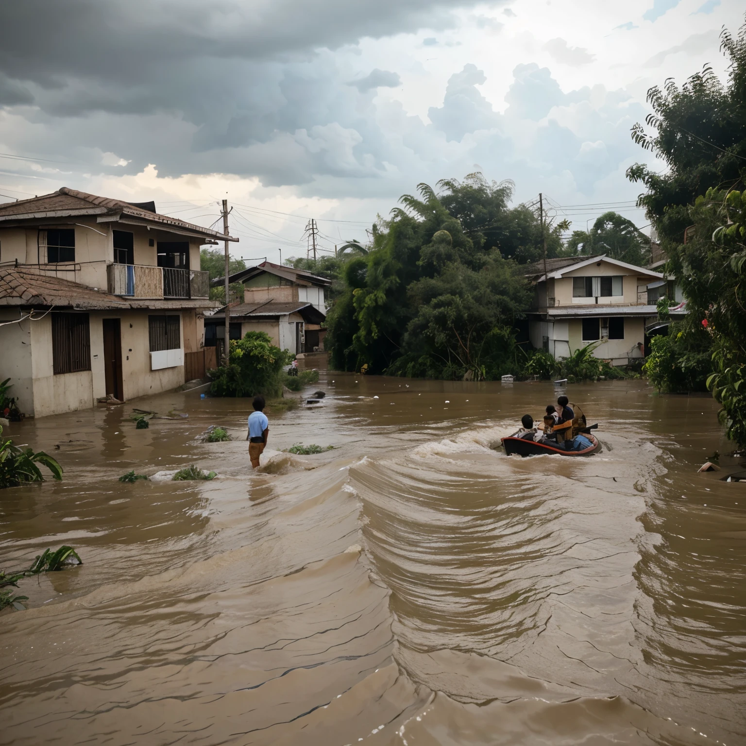 Juan and his family live near the river bank. PAG ASA announces that their area is under Public Storm Number 3. They are now experiencing strong winds and heavy rains. The barangay officials advised them to evacuate as soon as possible. Imagine that you are in the area after the typhoon. Illustrate/sketch the possible effects of the typhoon to Juan's family.