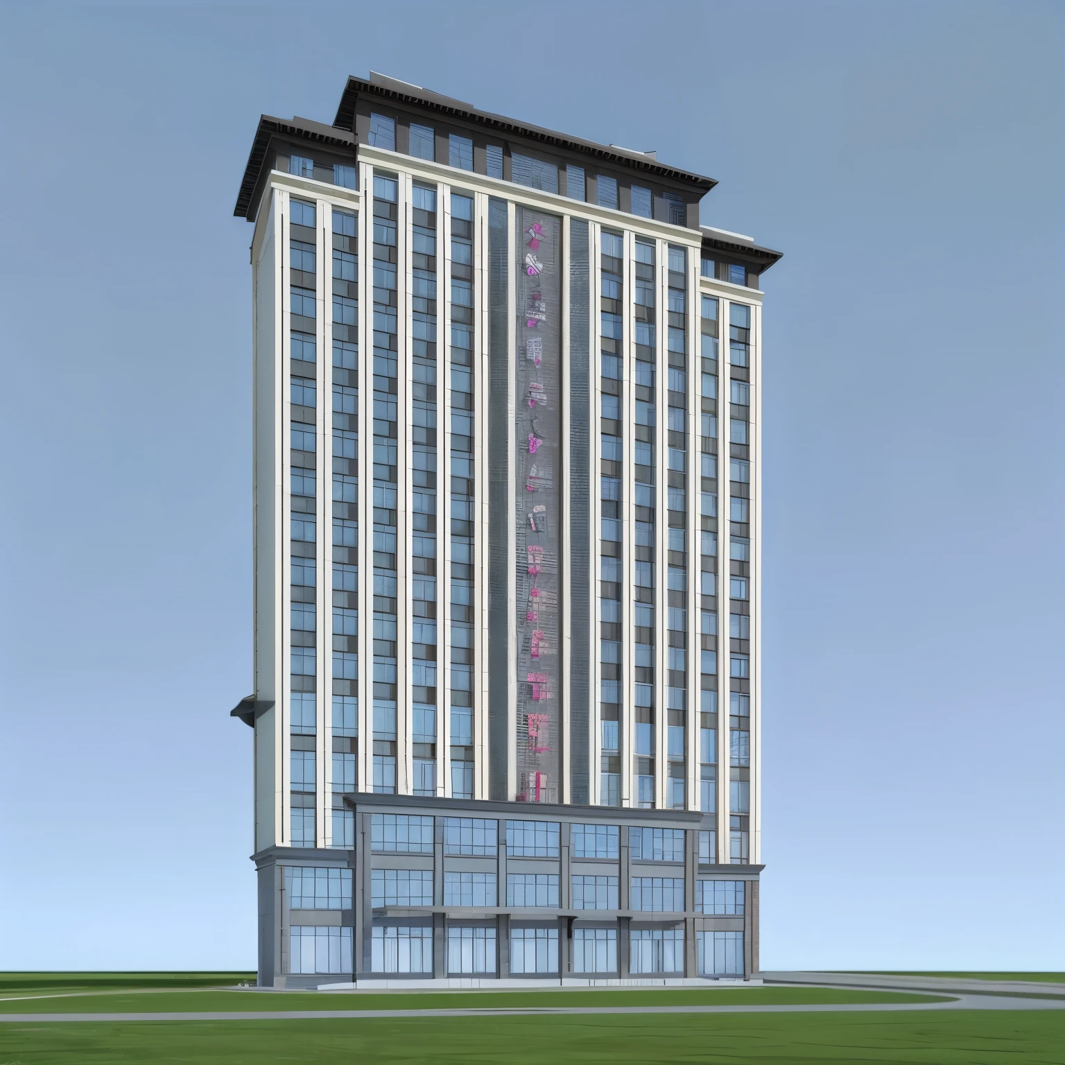 building urban area，hotel，renderings