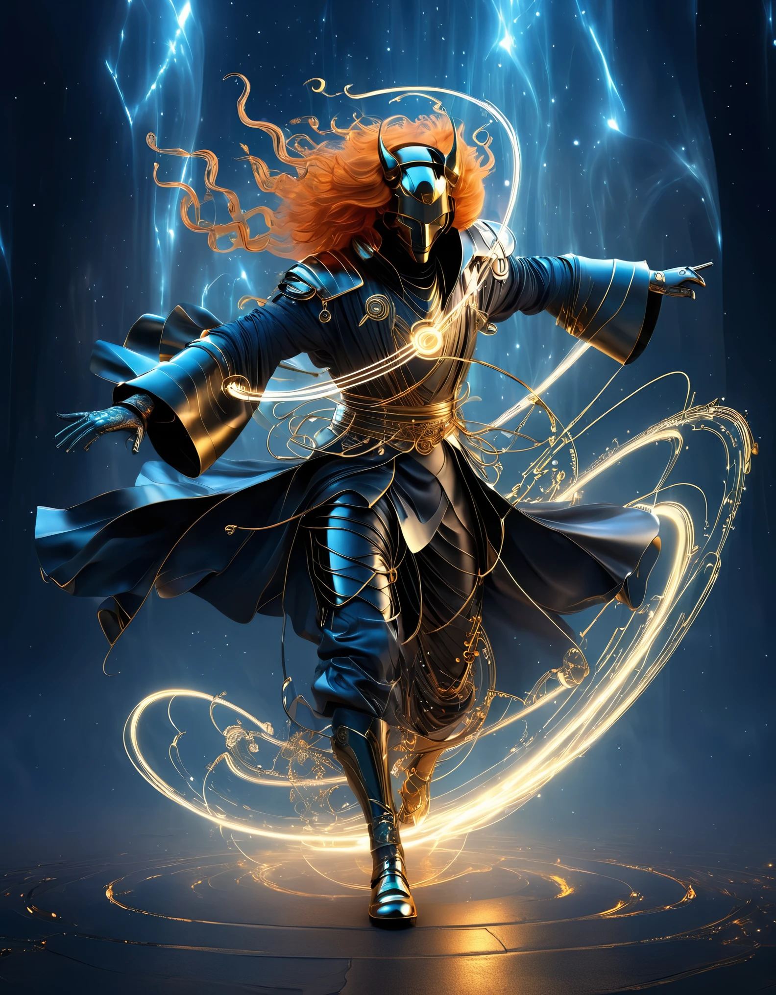 (Magic Formation), very unified CG design, 3D renderings, mysterious geometric shapes, clear focus, (transparent ghost face magician floating in front of the twelve zodiac magic formation), (beautiful nine armed witch wizard: 0.85), (dragging various zodiac symbols and magic balls and crows with each arm: 0.65), super long red hair, blue eyes, orange cat, especially charming sapphire blue eyes, robe (Qinglong Crescent Dagger), (carved long sword), clear Mobius rings, as well as the collapse of heaven and earth, clear magic symbols, combined magic arrays, summoning, material and non-material transformations, gold cultivation and other complex combination rituals, using Mike Winckelmann style, surrealism, surrealism, surreal digital art, visual exaggeration, cyberpunk, nanopunk, circuit, light painting, Aries, etc, ♈ ， Taurus, ♉ ， Gemini, ♊ ， Cancer, ♋ ， Scorpio, ♏ ， Libra, ♎ ， Virgo, ♍ ， Leo, ♌  Ah, Sagittarius ♐ ， Capricorn, ♑ ， Aquarius, ♒ ， Pisces, ♓ ， illusory