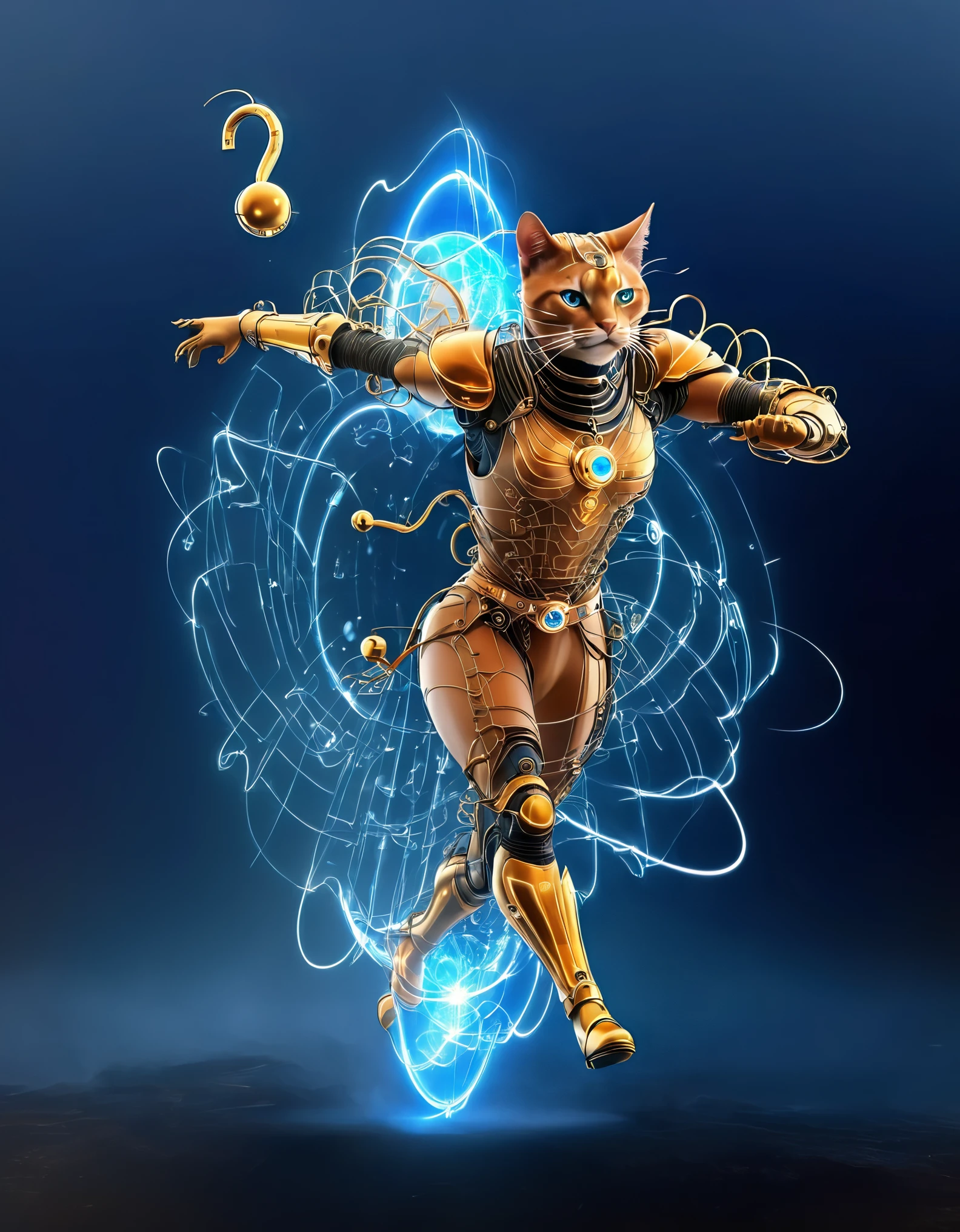 Magic formation, 3D renderings, mysterious geometry, sharp focus, (transparent ghost faced magician floating in front of the twelve zodiac magic formation), beautiful witch with nine arms, each dragging various zodiac symbols, magic ball, crow, orange cat, exceptionally charming blue eyes, robe, green dragon crescent sword, carved long sword, clear Mobius ring, heaven and earth collapse, clear magic symbols, combination magic formation, summoning, Complex combination rituals such as material and non-material transformation, gold cultivation, etc., using the Mike Winckelman style, surrealism, surrealism, surreal digital art, Visual Exaggeration, Nanopunk, Atompunk, Assembly, Circuit, Light Painting, Aries, etc, ♈ Hey Taurus, ♉ Hey Gemini, ♊ Hey, Cancer, ♋ Hey, Scorpio, ♏ Hey, Libra, ♎ Ah, Virgo, ♍ Hey Leo, ♌ Ah, Sagittarius ♐ Hey Capricornus, ♑ Ah, Aquarius, ♒ Hey, Pisces, ♓ Um, Unreal engine, octane render, V-Ray, high detail, high quality, high resolution, surrealism, 16K, super wide angle, satellite view, biomedical science,Red hair,,orange cat,Extraordinarily charming royal blue eyes,robe,Qinglong Yanyue Sword,